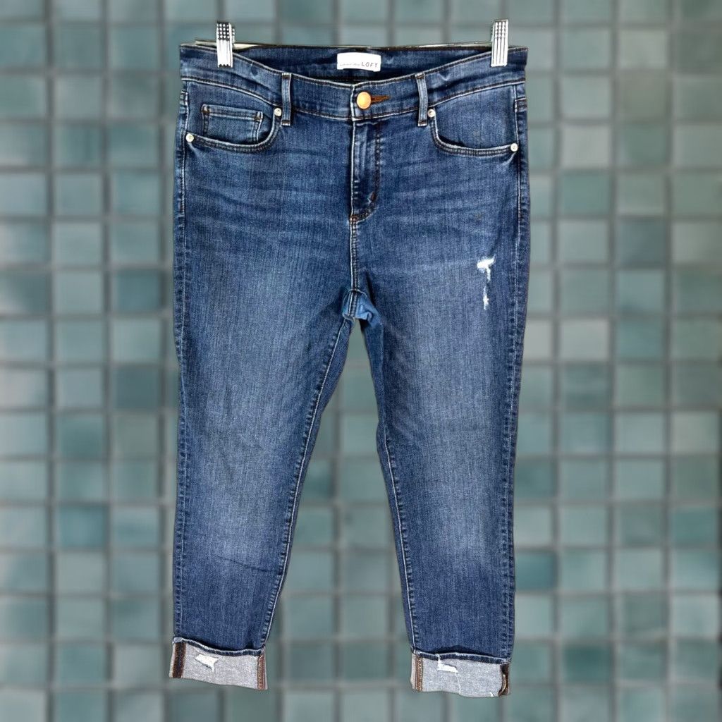 Loft Loft Ann Taylor Made & Loved Womens Modern Straight Jeans 29/8 Blue 34X28 Size 29" - 1 Thumbnail