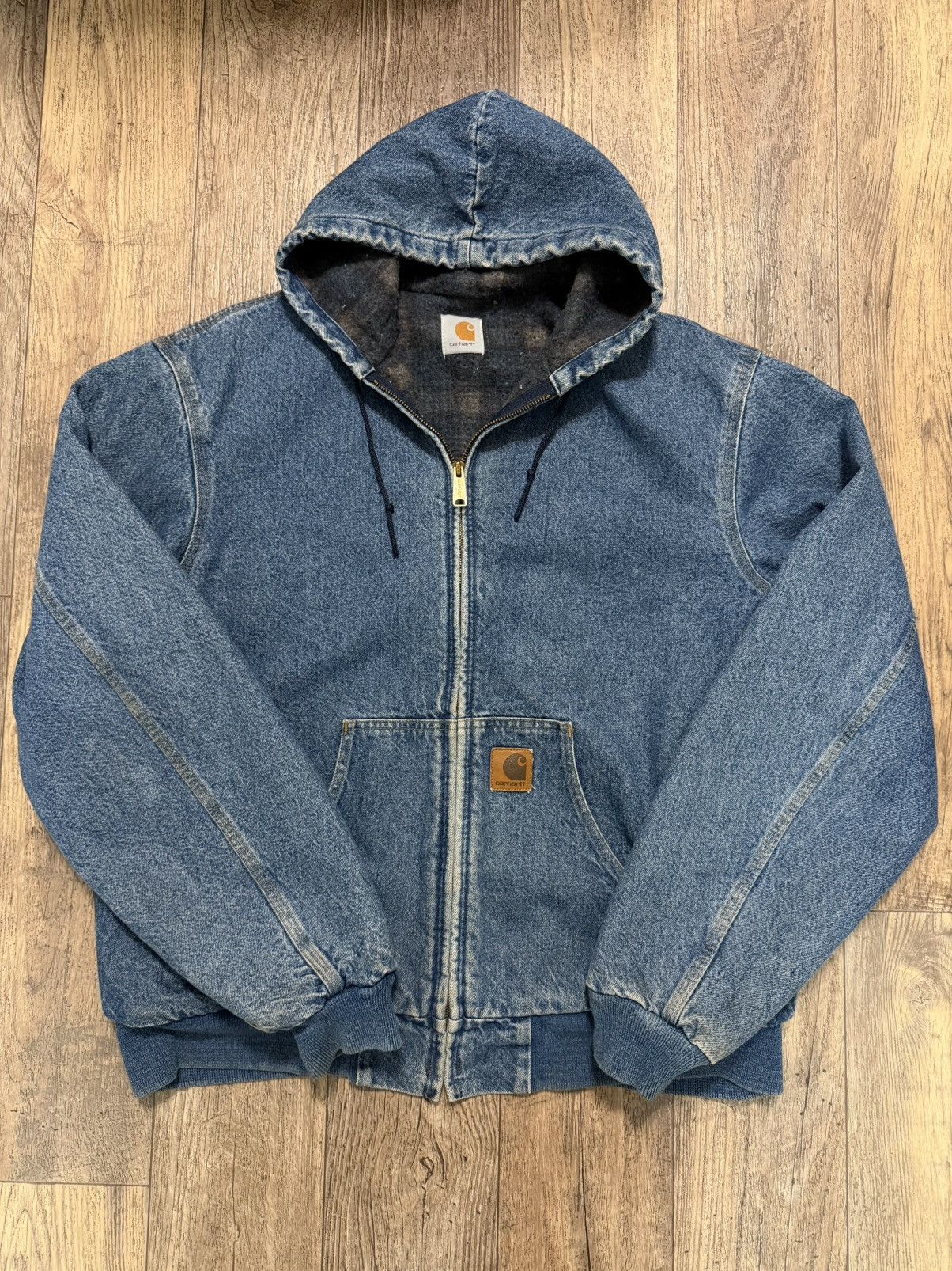 Carhartt Vintage Carhartt Denim Hooded Jacket Mens XL ASAP Rocky Size US XL / EU 56 / 4 - 2 Thumbnail
