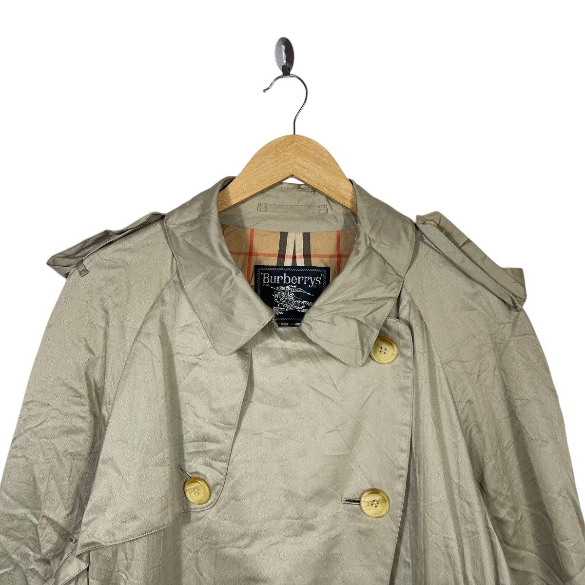 Burberry Burberrys Vintage Trench Coat Nova Check Lined Beige Belted Size US XL / EU 56 / 4 - 5 Thumbnail