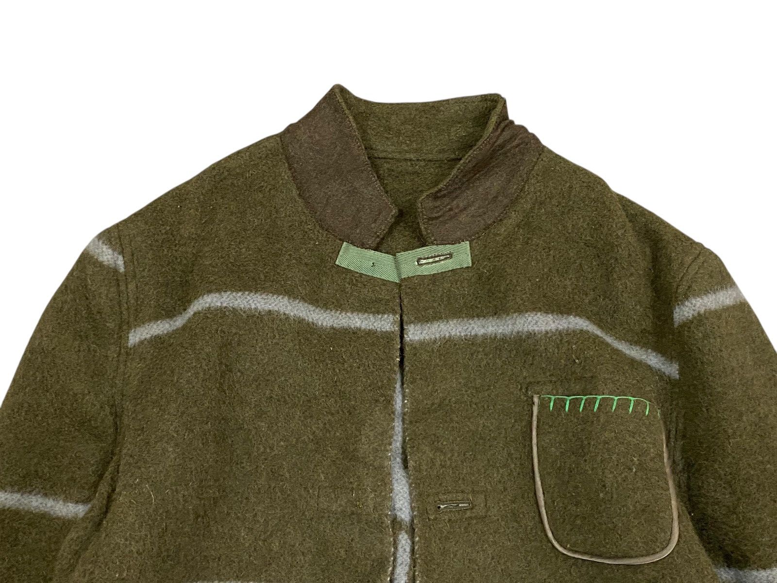 Vintage German Military Wool Coat - Bundes-Eigentum, Woolen Jacket Size US S / EU 44-46 / 1 - 3 Thumbnail