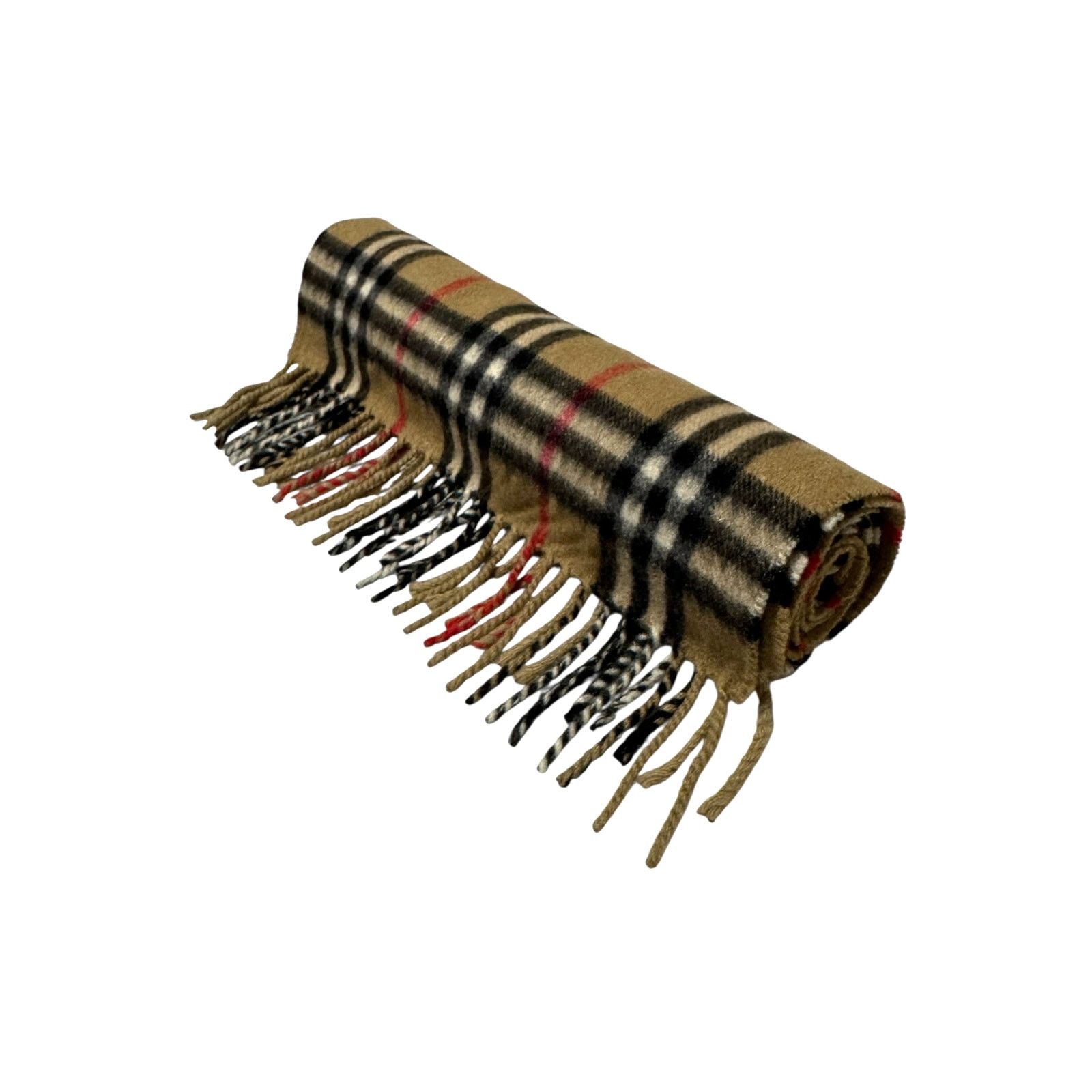 Burberry 🔴 Vintage Burberrys Scarf Nova Check 100% Cashmere Camel Size ONE SIZE - 7 Thumbnail