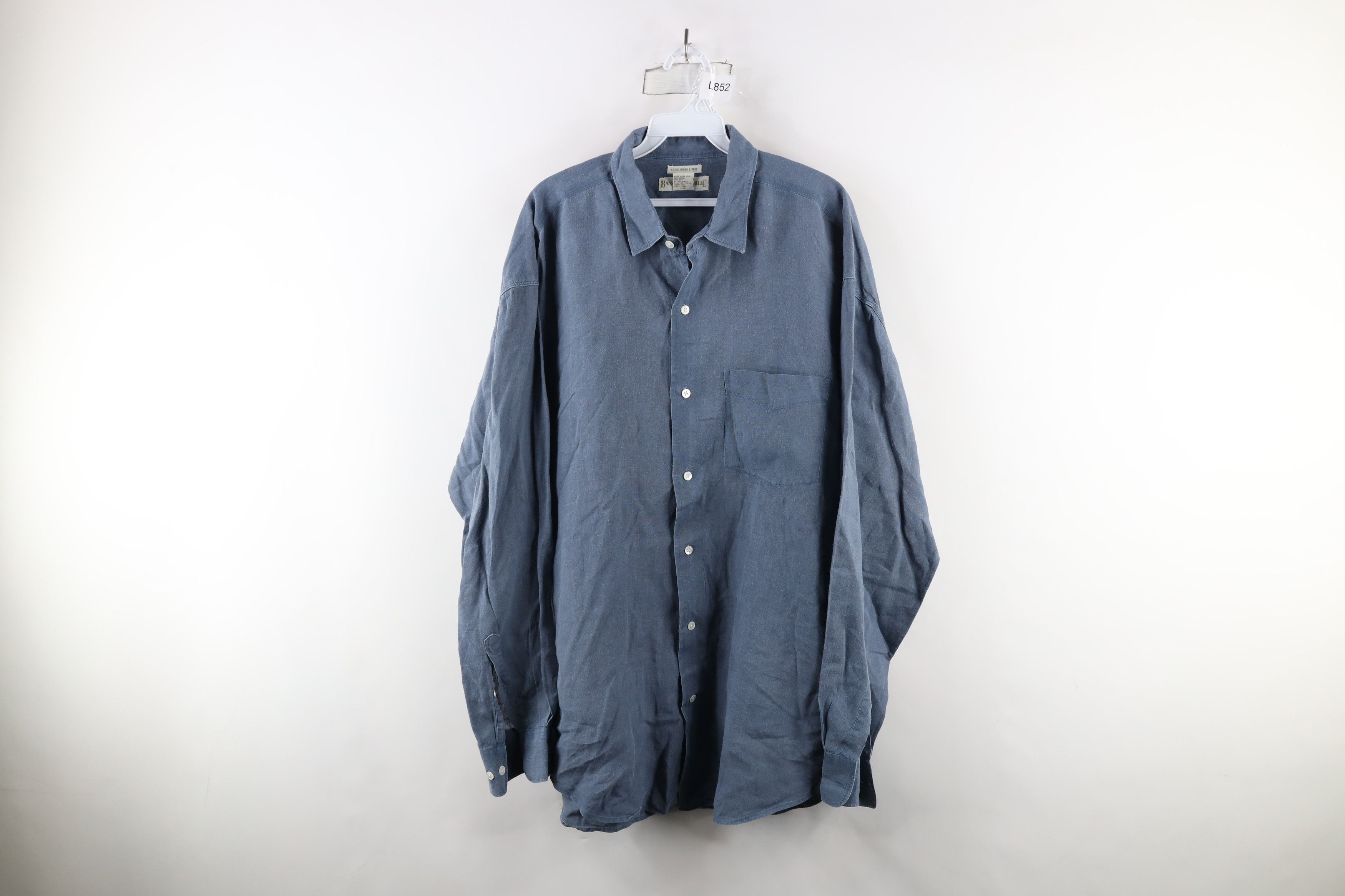 Vintage Vintage 80s 90s Banana Republic Linen Collared Button Shirt Size US L / EU 52-54 / 3 - 1 Thumbnail
