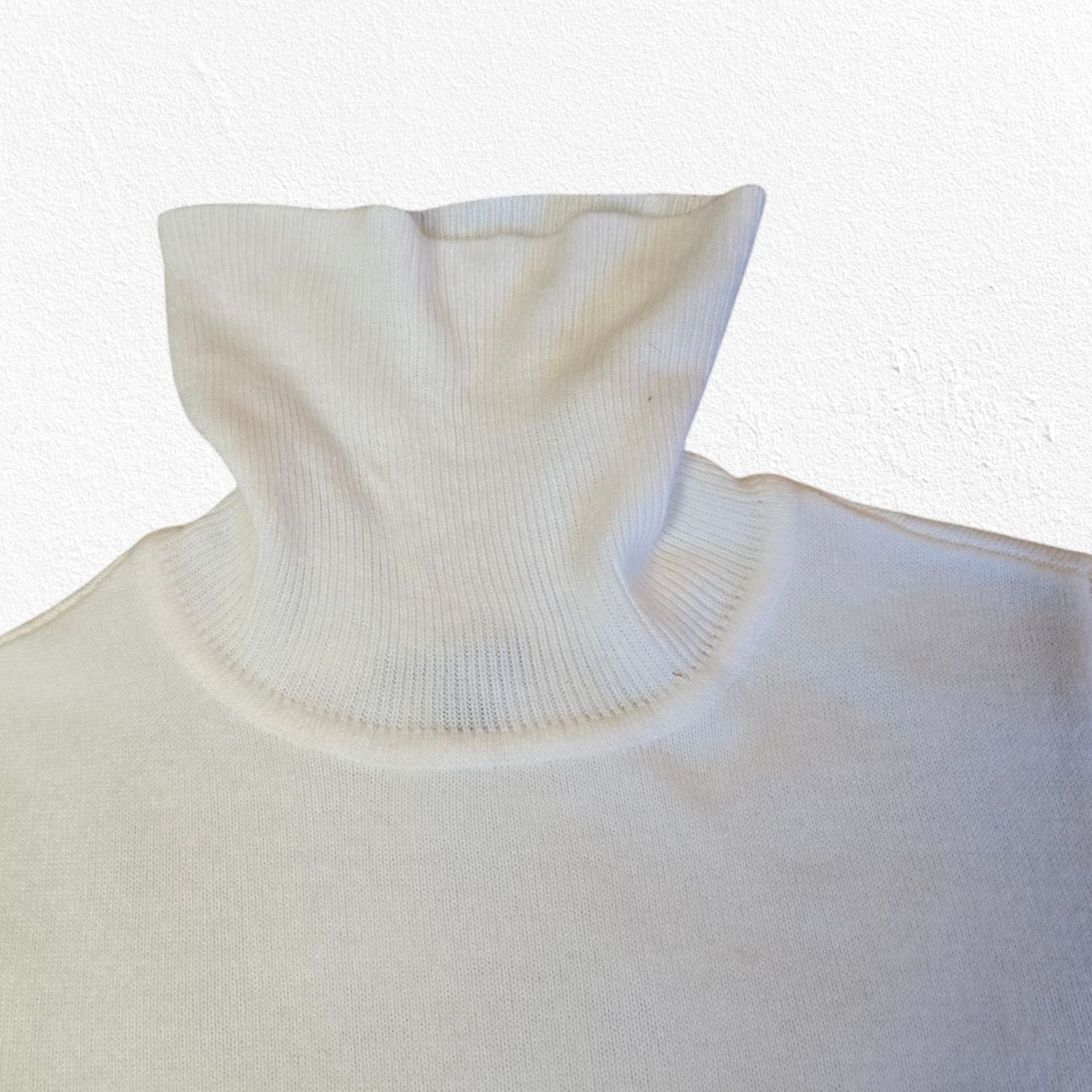 Apt. 9 Apt 9 Ivory Turtleneck Lace Hem Sweater Small Petite Size S / US 4 / IT 40 - 7 Thumbnail