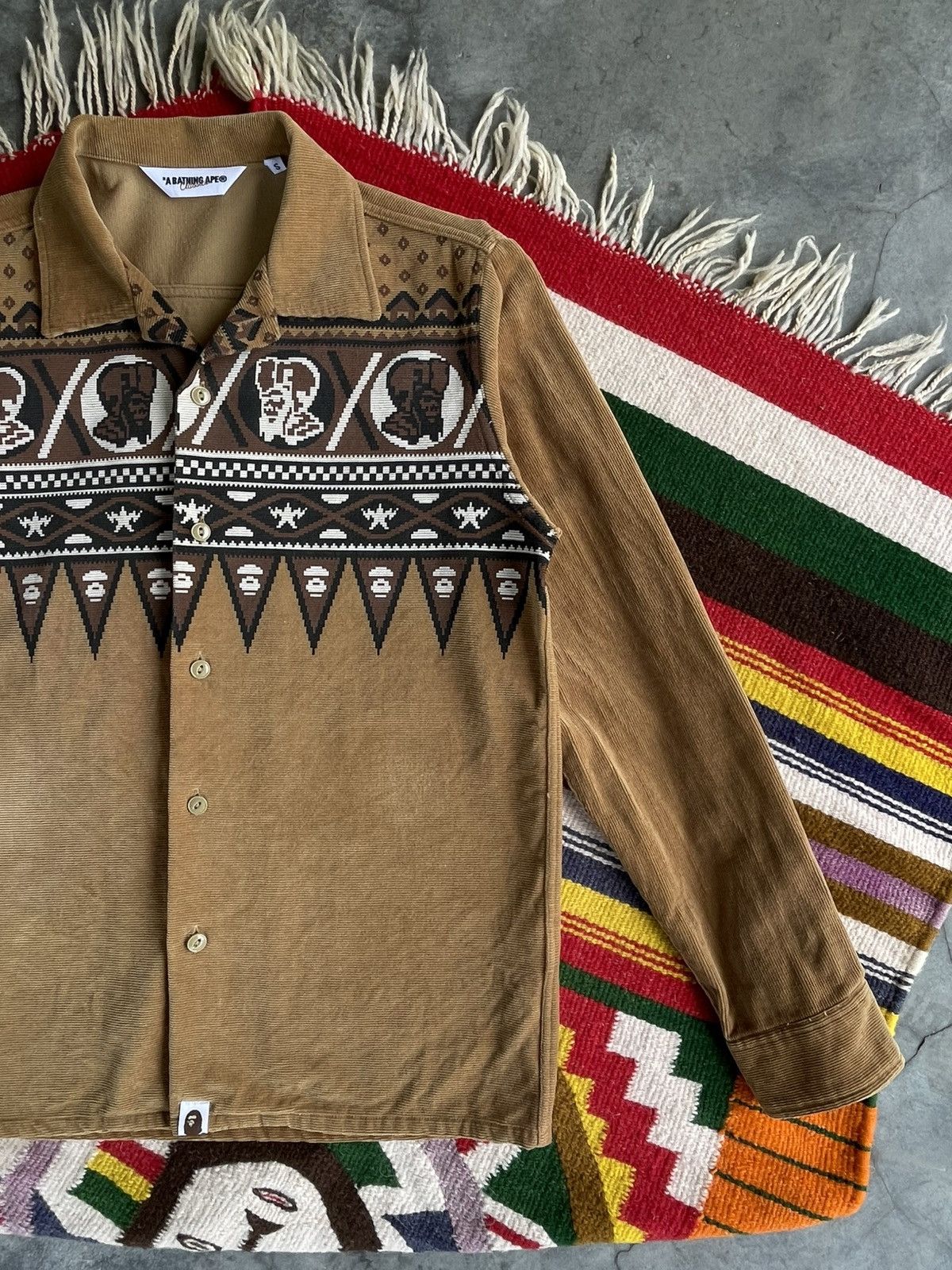 Bape A Bathing Ape Bape Classics Corduroy Tribal Aztec Size US S / EU 44-46 / 1 - 3 Thumbnail