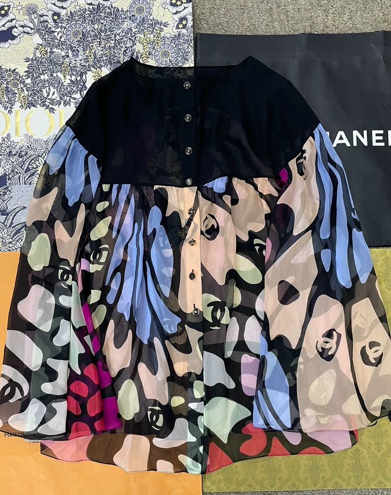 Chanel Chanel Color printed silk long sleeves Size XS / US 0-2 / IT 36-38 - 3 Thumbnail