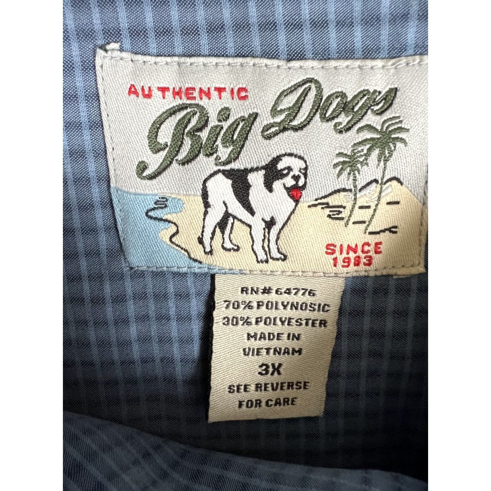 Big Dogs VINTAGE Big Dogs Shirt Short Sleeve Button-Up 3XL Blue Plaid Mens Size US XXL / EU 58 / 5 - 5 Thumbnail