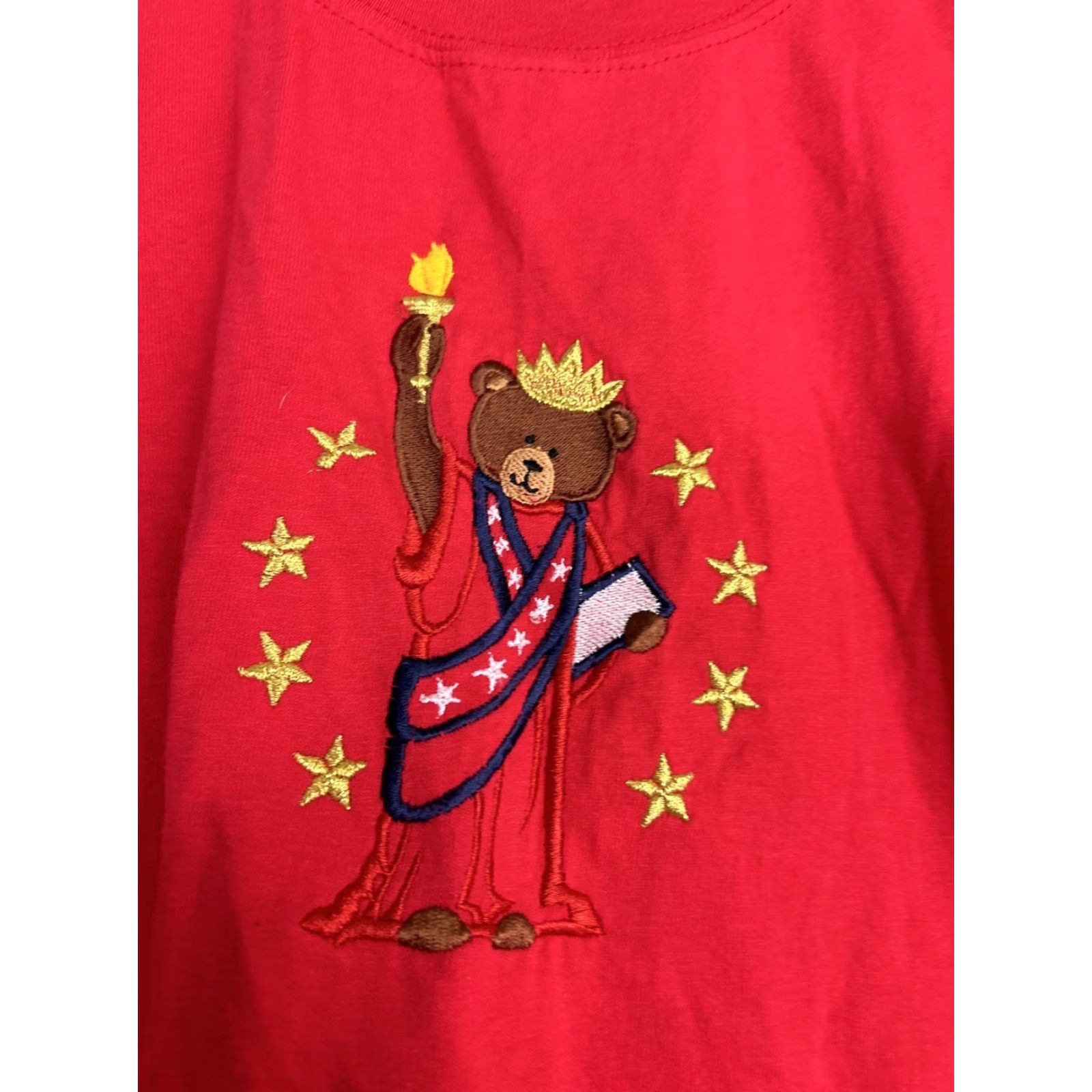 Vintage VINTAGE M&C Energy Sportswear Red USA Status Of Liberty Bear T-Shirt XL Adults Mens Size US XL / EU 56 / 4 - 4 Thumbnail