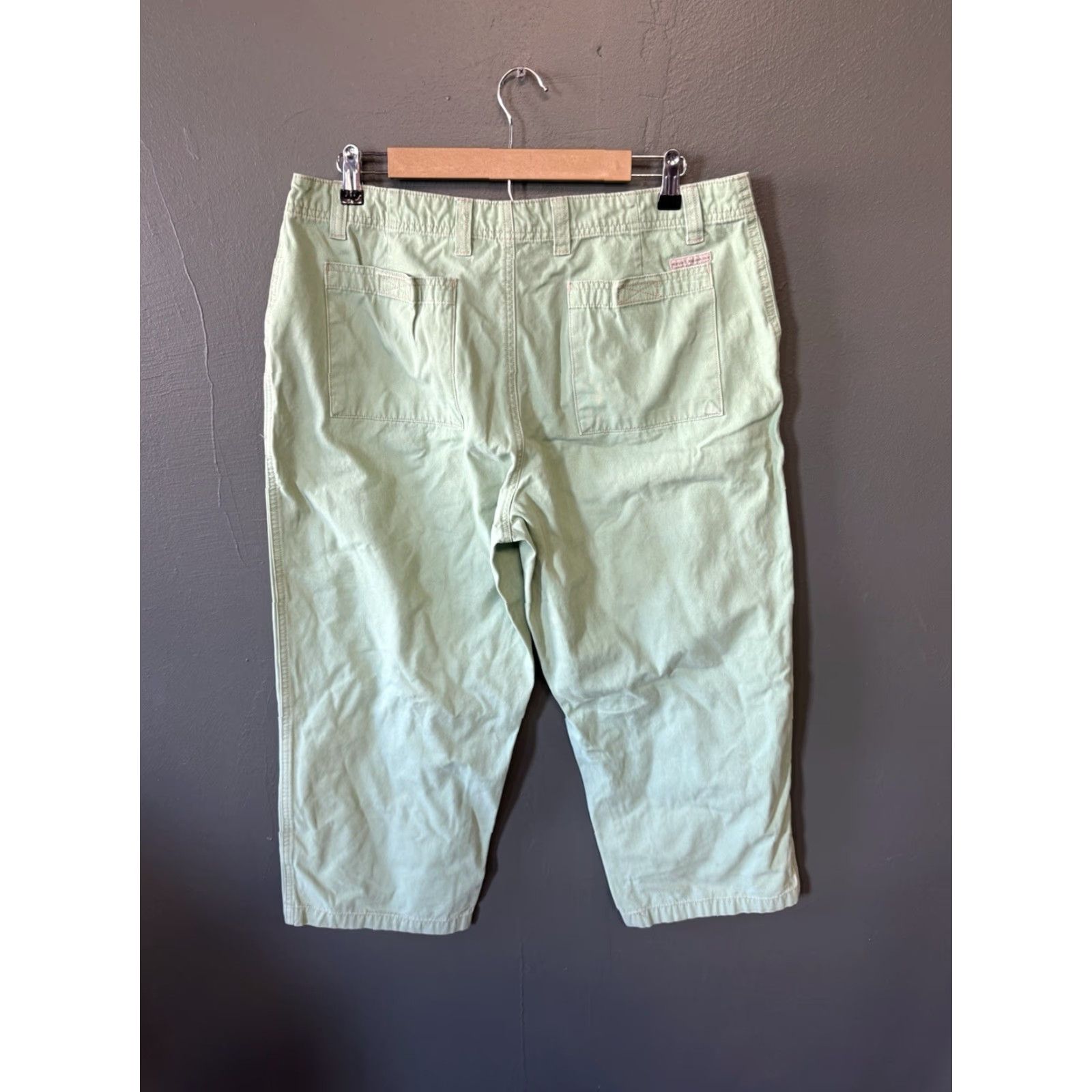 Royal Robbins Royal Robbins Womens Green Cropped Wide Leg Chino Pants Size 16 Size 38" / US 16 / IT 52 - 2 Thumbnail