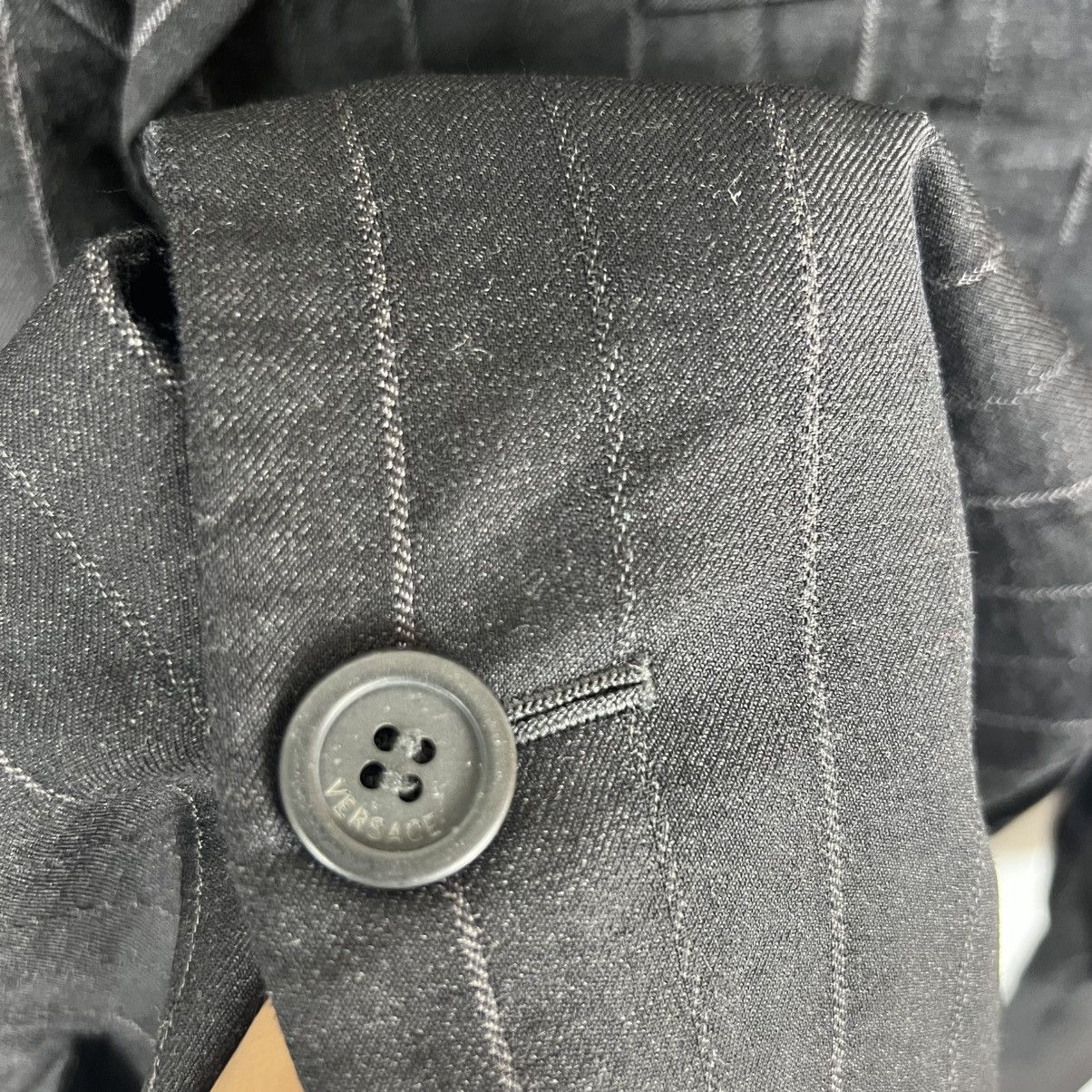 Versace Versace Medusa Blazer Striped Grey line Vintage 90s Rare Size 52R - 8 Thumbnail