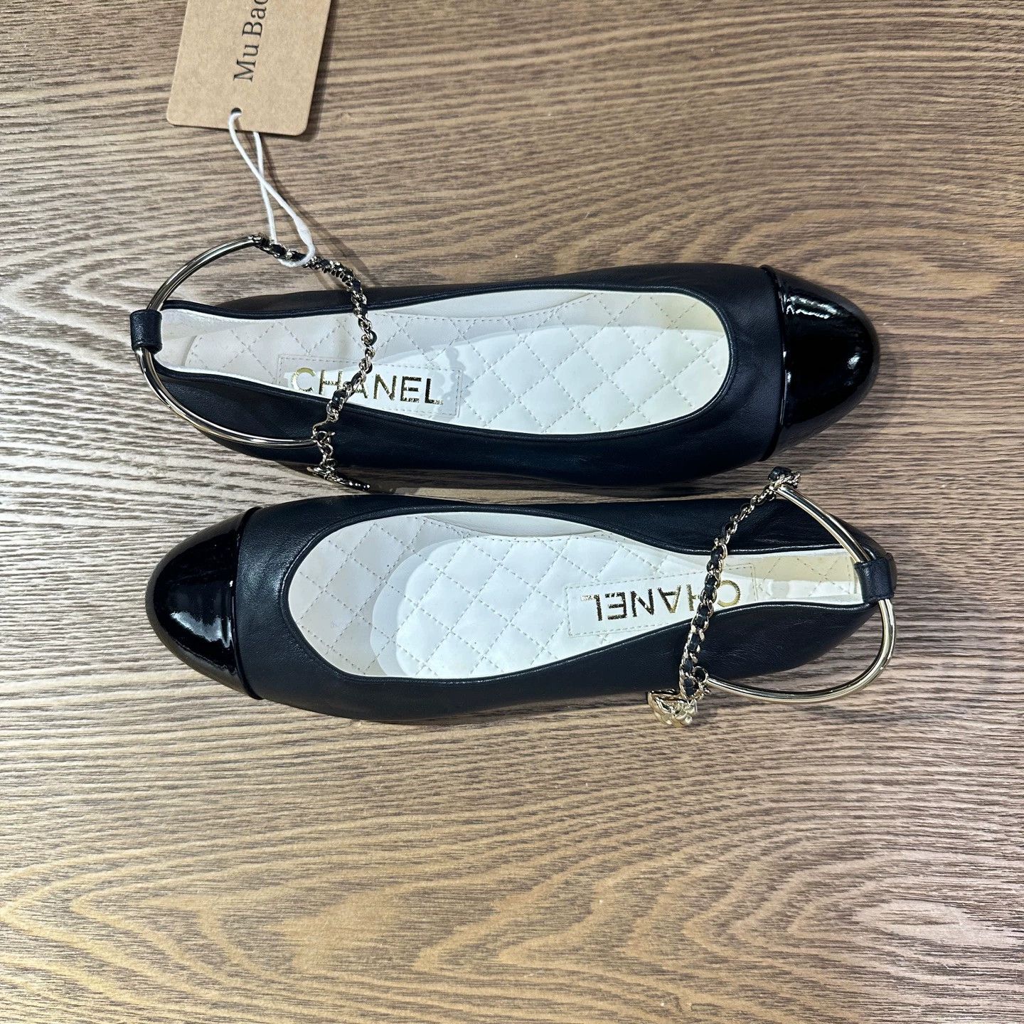 Chanel Chanel apr252 unused sheepskin gold chain flat women's 38 Size US 7.5 / IT 37.5 - 4 Thumbnail