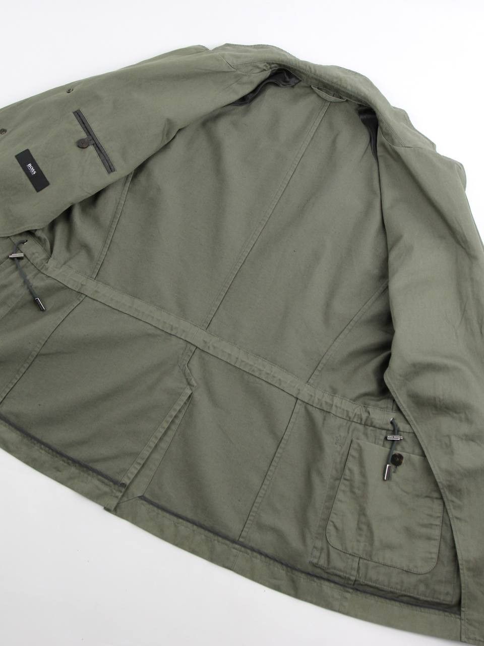 Hugo Boss HUGO BOSS Khaki jacket made of linen and cotton Size US XL / EU 56 / 4 - 9 Thumbnail