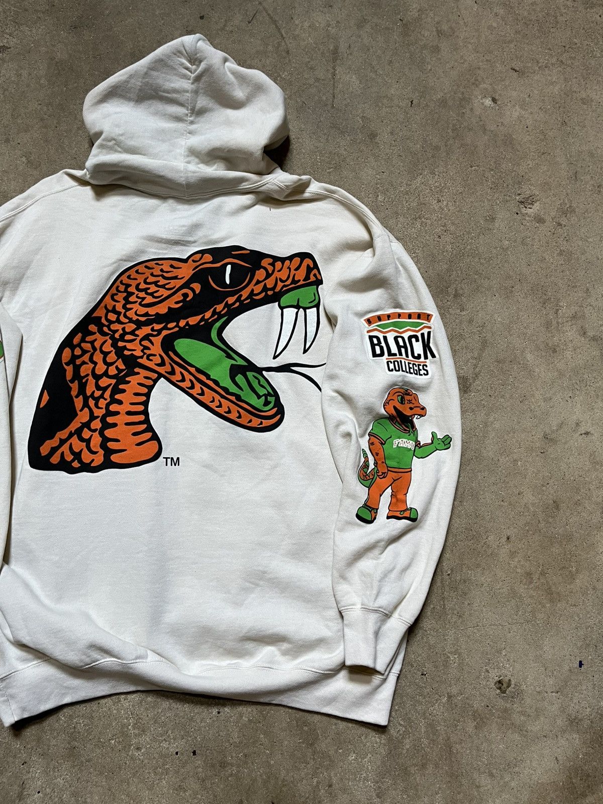 NCAA Cream FAMU Rattlers AOP Hoodie Florida A&M HBCU Pullover Size US XXL / EU 58 / 5 - 1 Thumbnail