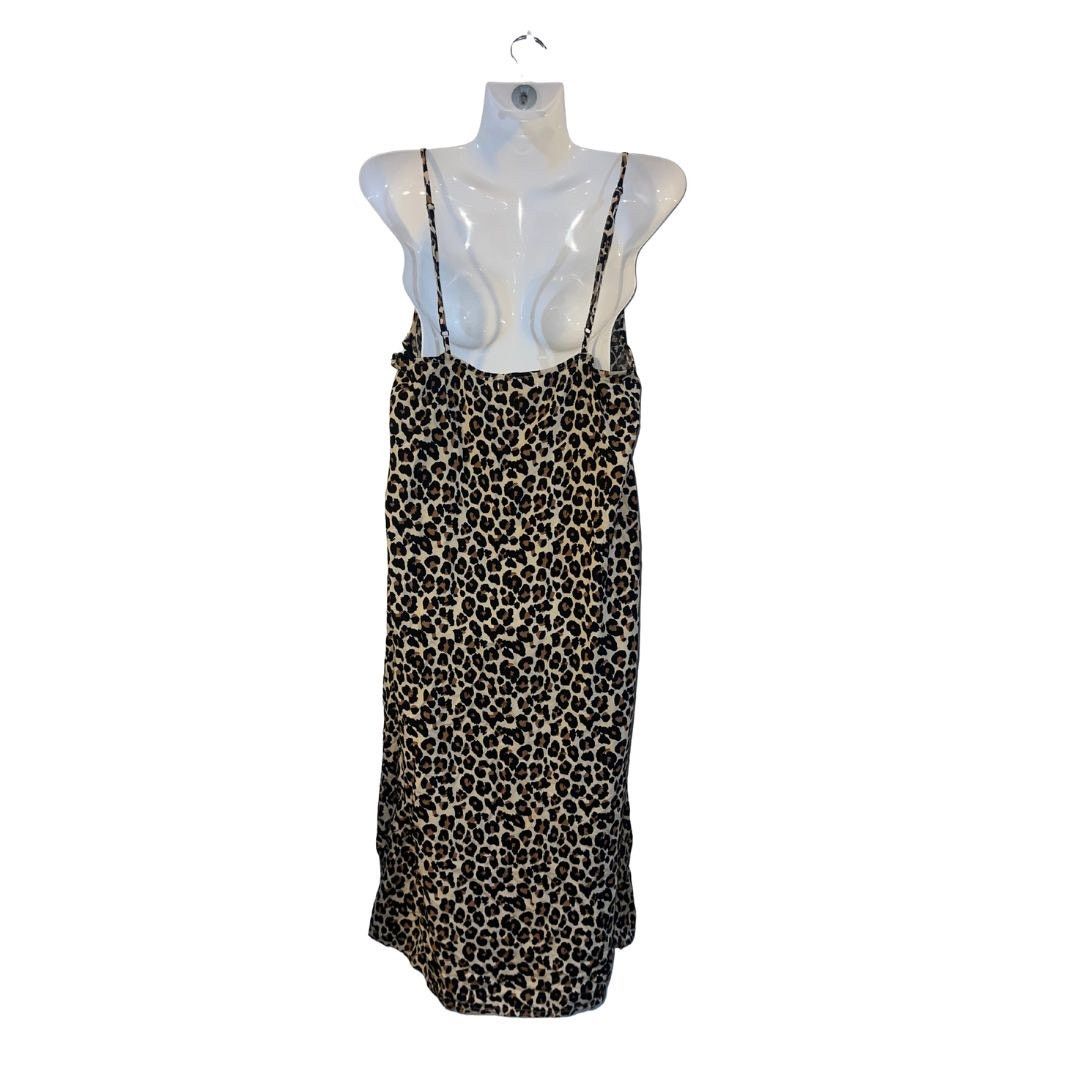 Brixton Brixton Leopard Print Midi Slip Dress Size Large Strap Chic Size L / US 10 / IT 46 - 2 Thumbnail