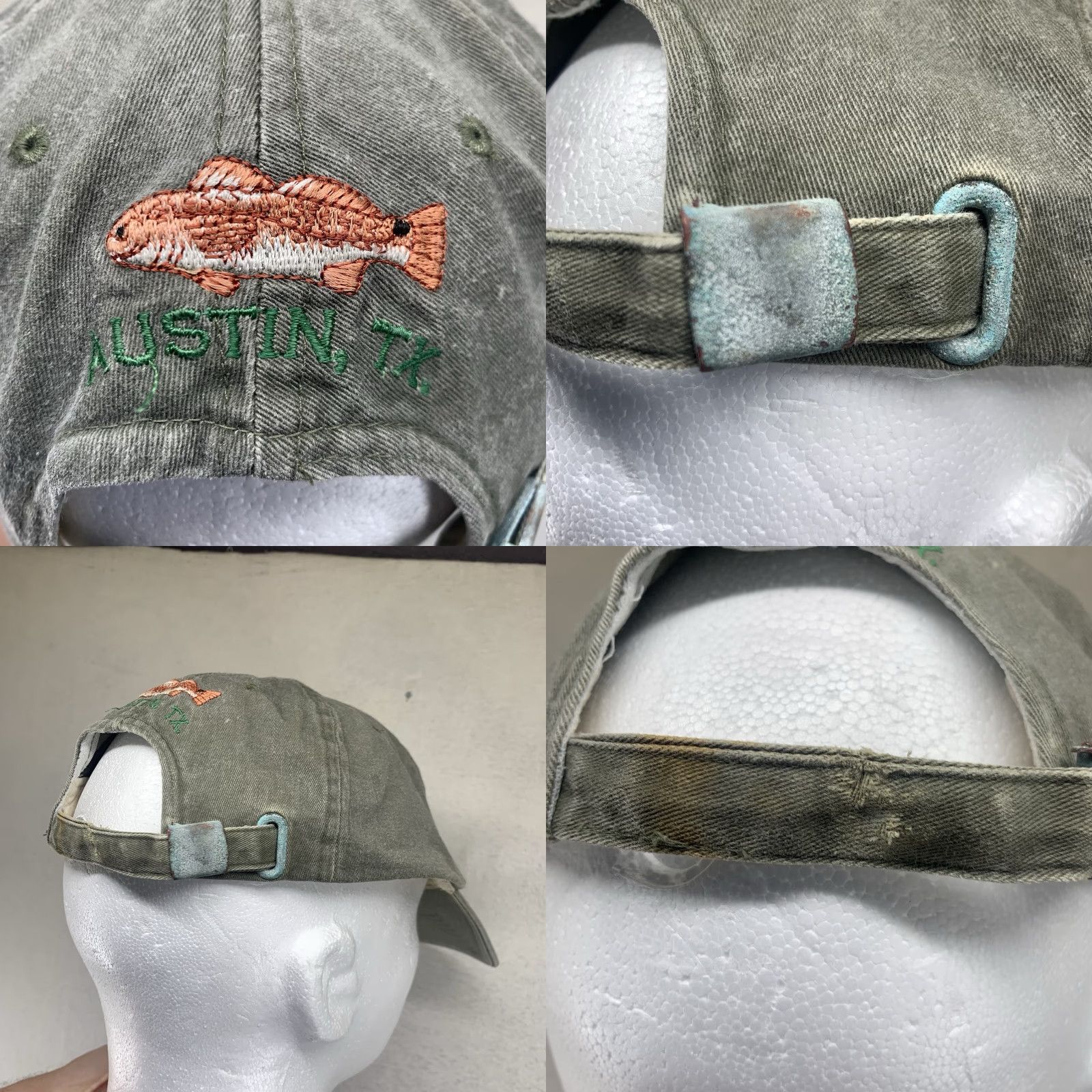 Vintage Vintage Men's CCA Texas Wildlife Canvas Baseball Hat - Adjustable Strapback, Outdoor Travel, Green Size ONE SIZE - 8 Thumbnail