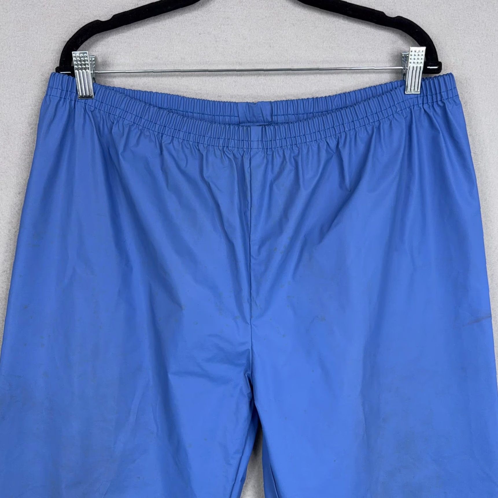 Vintage VINTAGE L.L. Bean Rain Pants Mens Large Blue PVC Nylon Elastic Waist 80s 90s Pants Mens Large Blue Waterproof Rain Pants Size US 33 - 2 Thumbnail