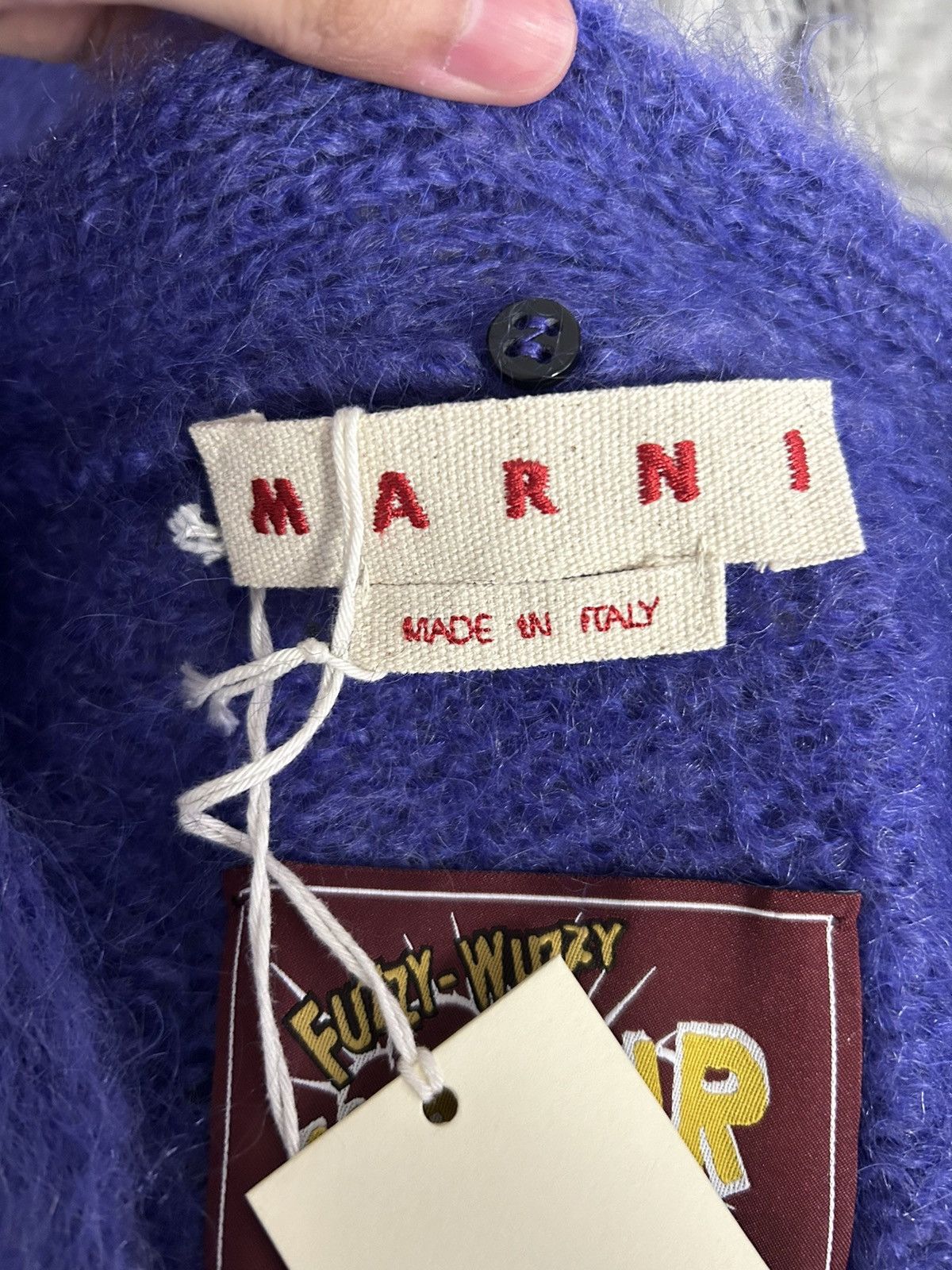 Marni New Marni Faux Fur-Trimmed Mohair Cardigan Size 48 Size US M / EU 48-50 / 2 - 6 Thumbnail