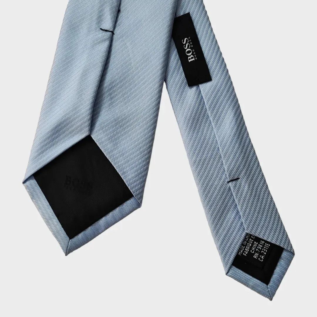 Hugo Boss HUGO BOSS SILK BLUE TIE - FASHIONELLA Size ONE SIZE - 6 Thumbnail