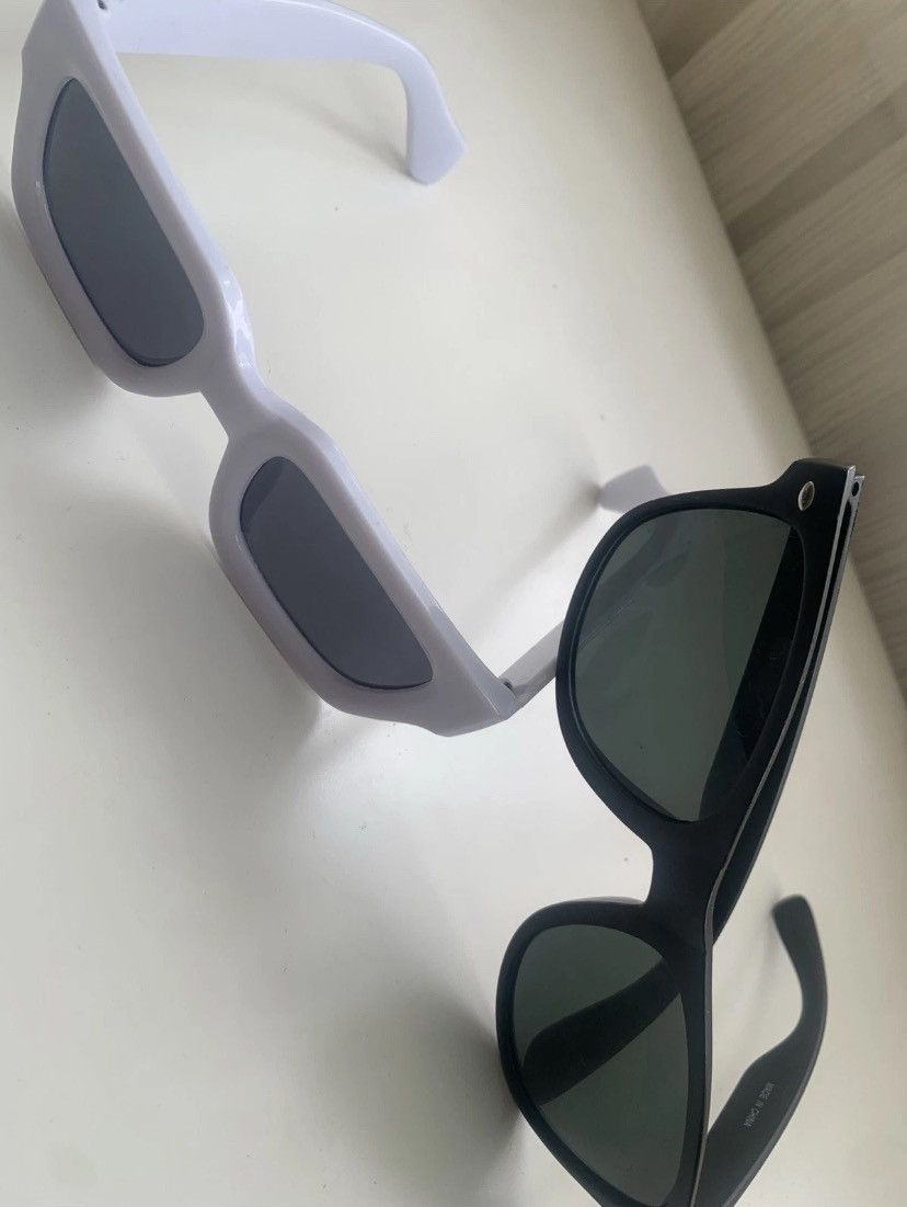 The Unbranded Brand White luxury looking sunglasses with black modern sunglasses Size 28 - 7 Thumbnail