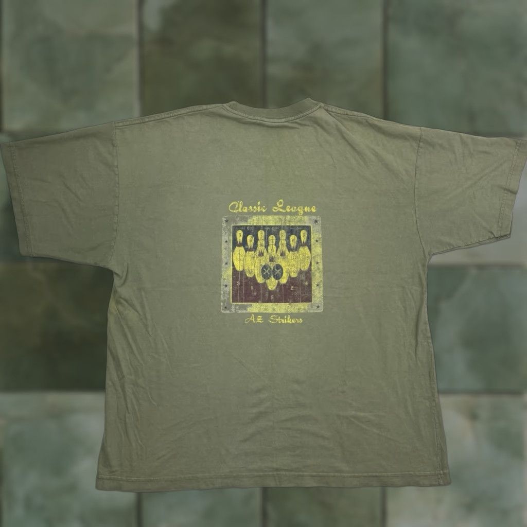 Vintage VINTAGE Arizona Jeans T Shirt Men XL Green Bowling Graphic Hipster 90s Y2K Shirt Mens XL Green Arizona Jeans T-Shirt Bowling Graphic Hipster 90s Size US XL / EU 56 / 4 - 1 Thumbnail