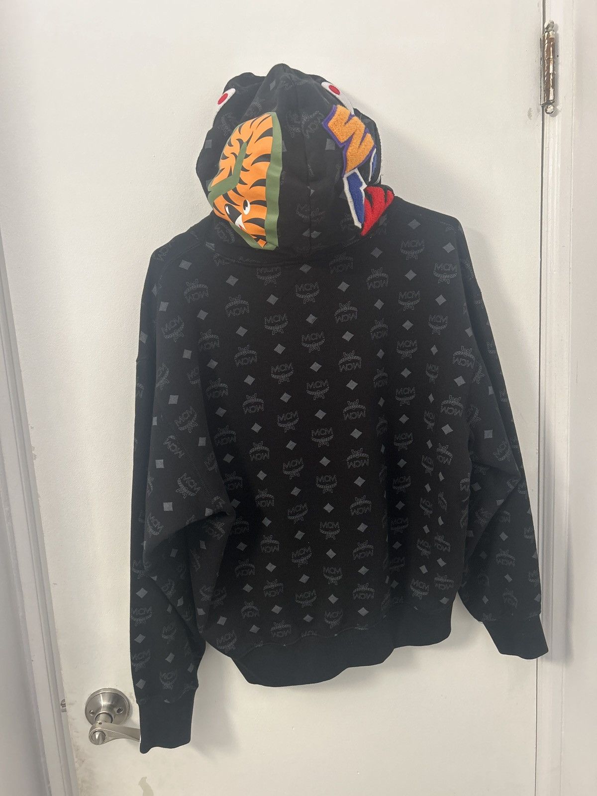 Bape × MCM Bape x MCM Monogram Shark Hoodie | Grailed