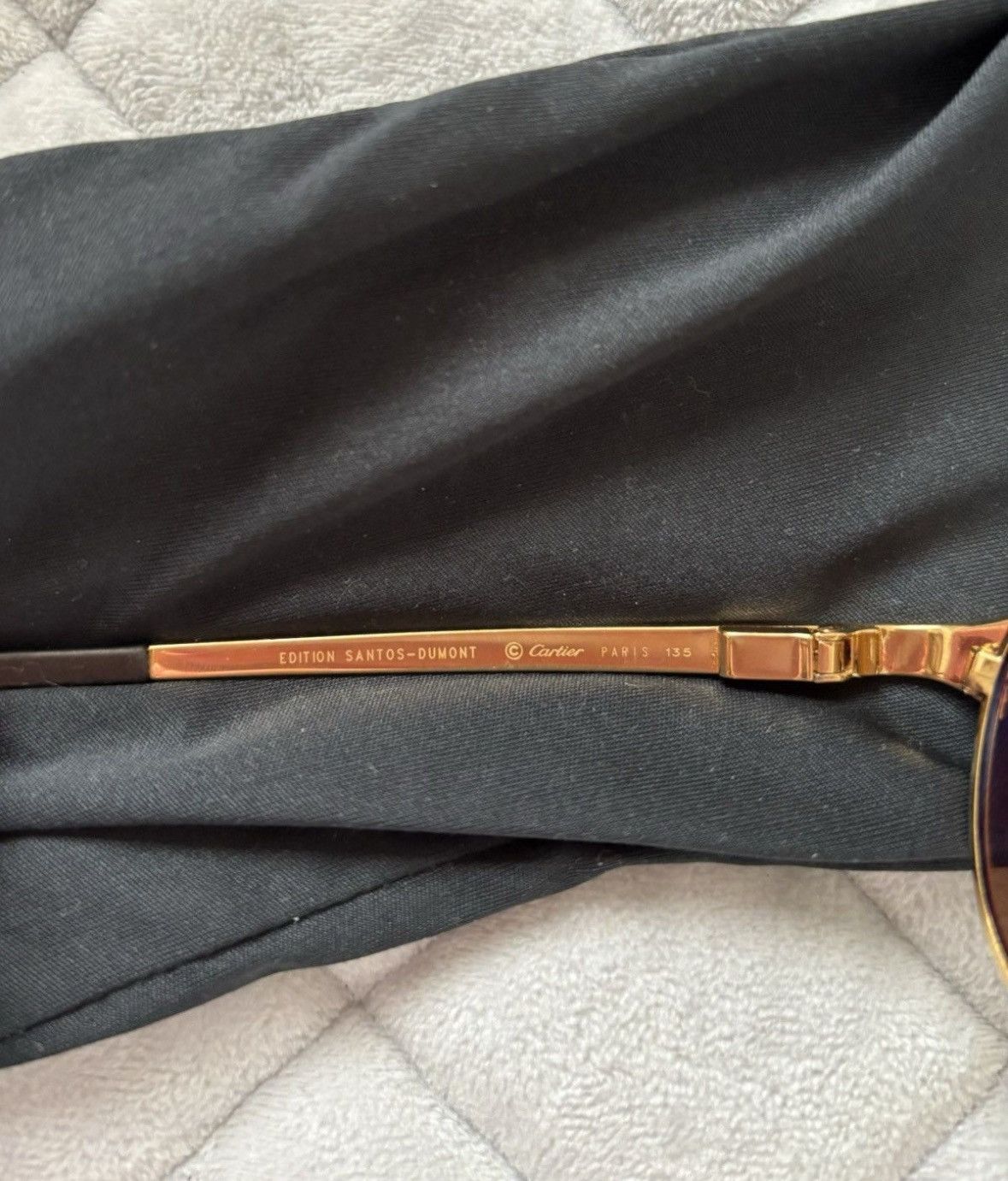 Cartier Cartier Sunglasses: Edition Santos Dumont - Calfskin Leather Size ONE SIZE - 14 Thumbnail