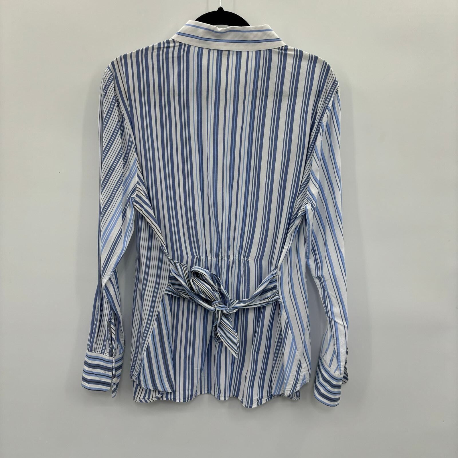 Tommy Hilfiger Tommy Hilfiger Shirt Women's XL Blue White Striped Button Do Size XL / US 12-14 / IT 48-50 - 2 Thumbnail