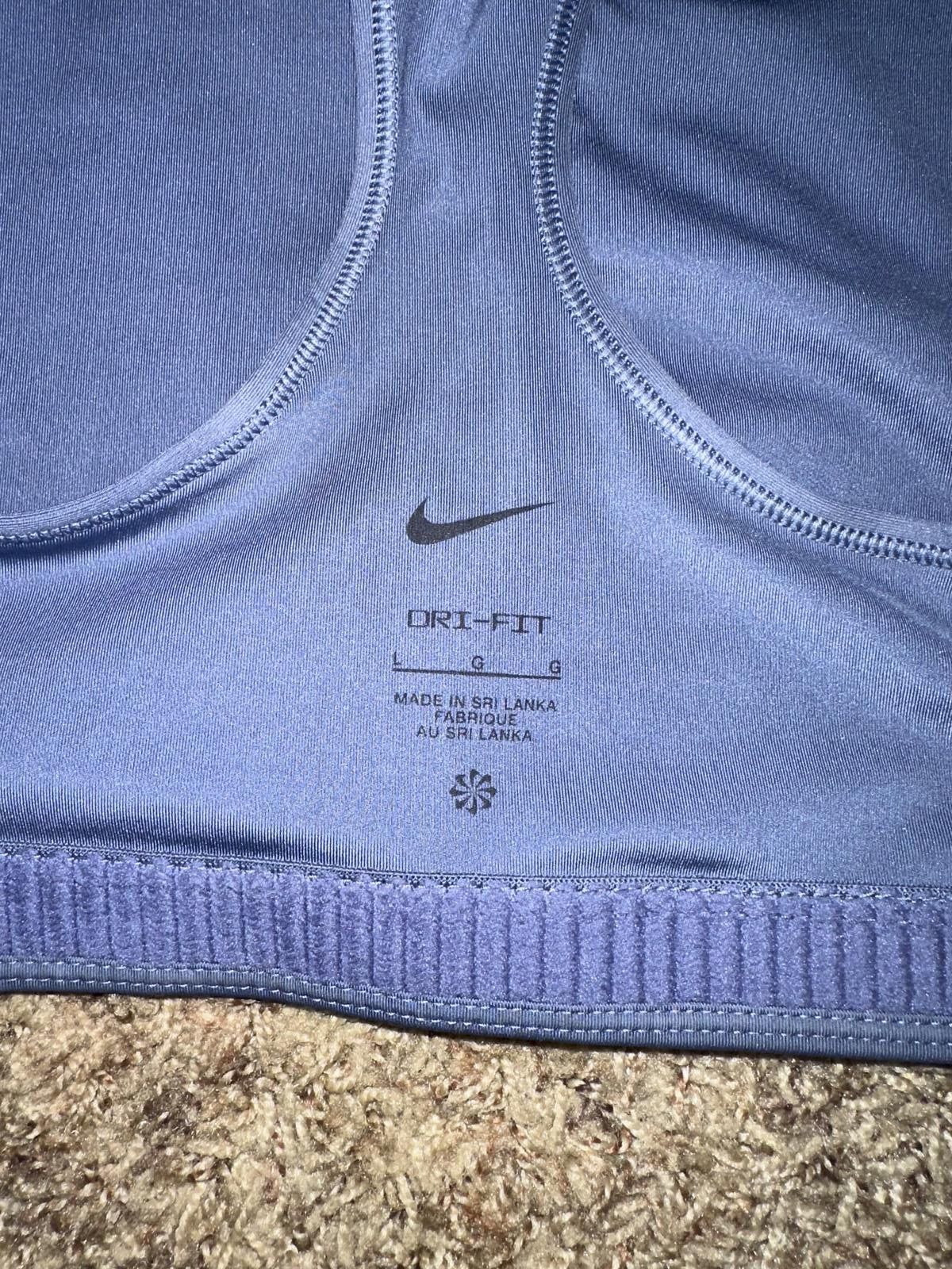 Nike Nike Pro Swoosh Diffused Blue Medium Support Bra Women's (Non PAD) Sample Size ONE SIZE - 3 Thumbnail