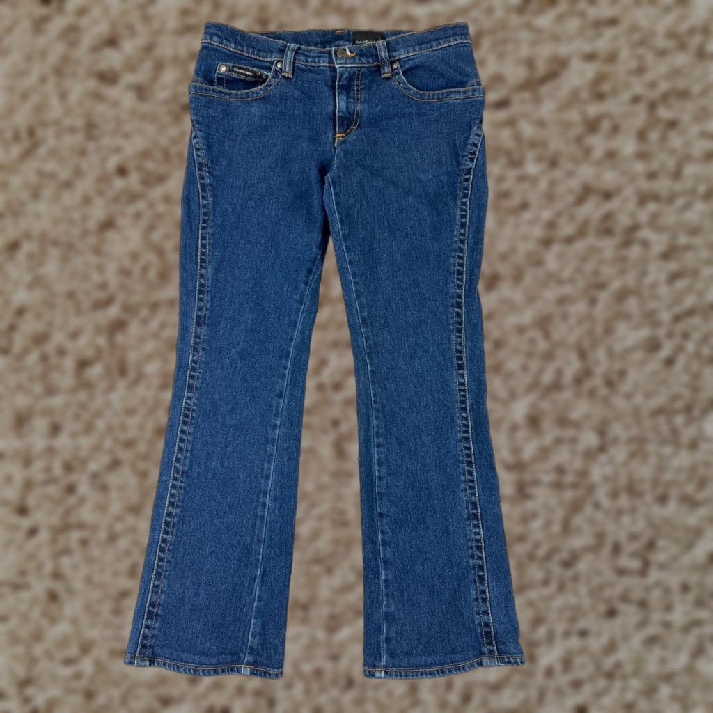 Calvin Klein Calvin Klein Jeans Womens Bootcut Blue Denim 30 28x27 Regular Stretch Comfortable Size 30" / US 8 / IT 44 - 1 Thumbnail