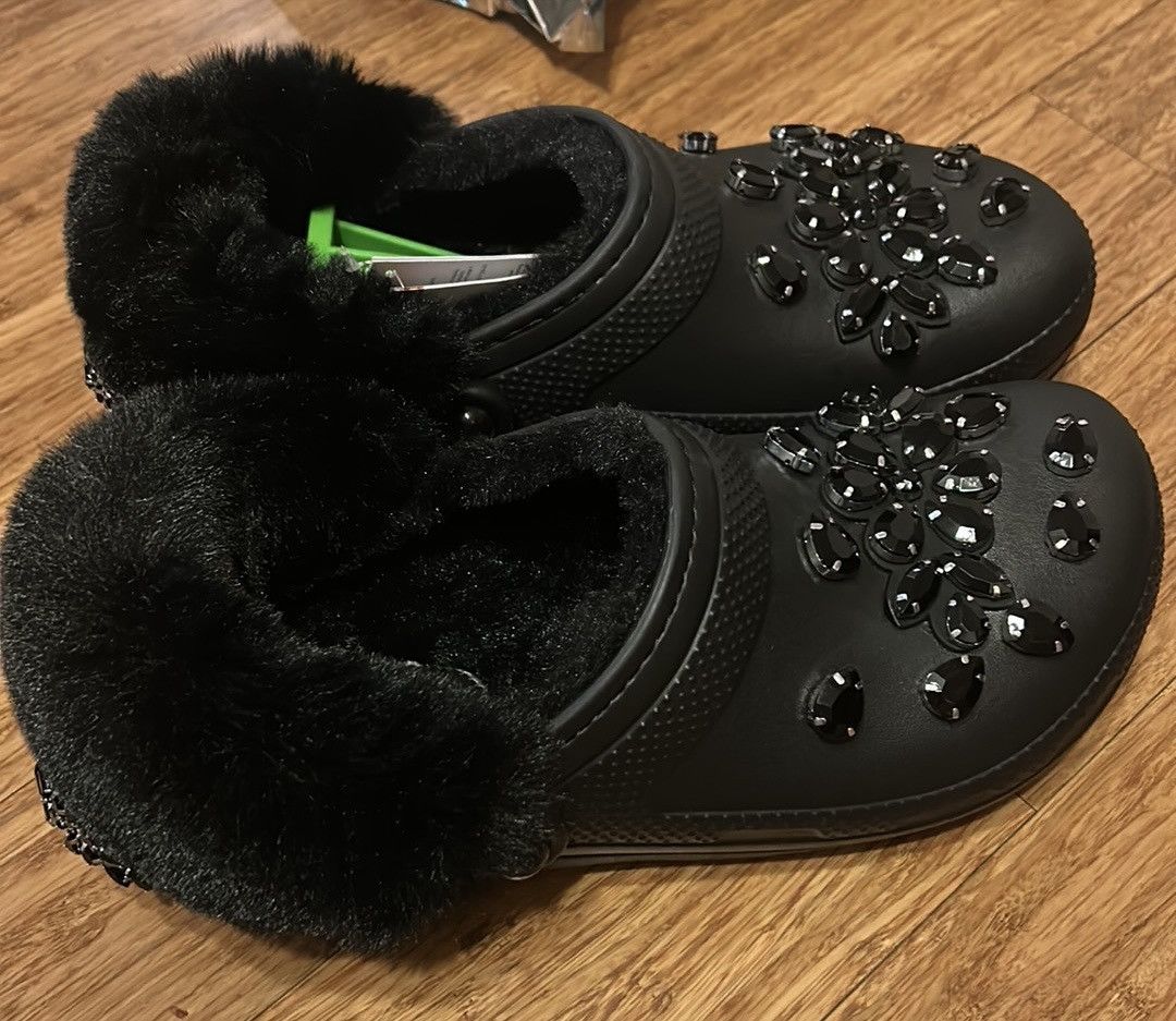 Crocs × Simone Rocha Crocs X Simone Rocha Classic Faux Fur Lined Clog Black Size US 11 / IT 41 - 3 Thumbnail