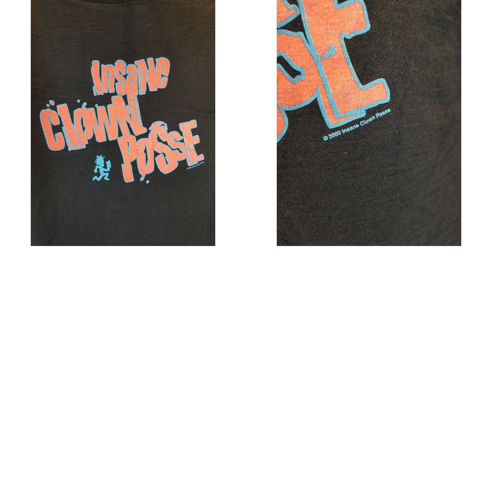 Fruit Of The Loom VINTAGE 2000 INSANE CLOWN POSSE 2 SIDE PRINT BLACK COTTON T-SHIRT SZ LARGE Size US L / EU 52-54 / 3 - 8 Thumbnail
