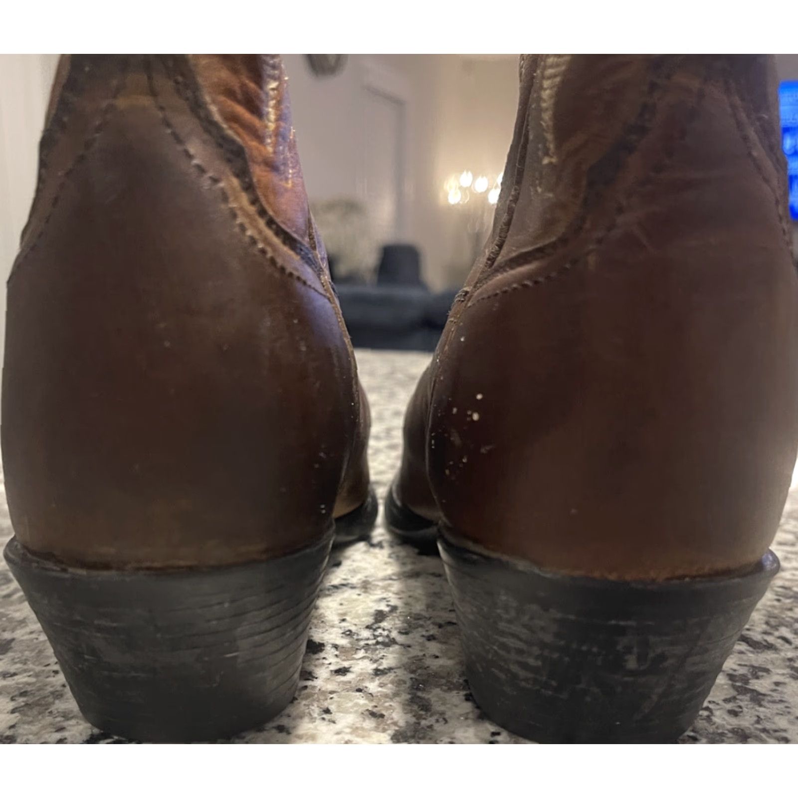 Ariat Ariat Brown Leather Cowboy Boot Women's Size 6.5 Mid-Calf Pointed Toe Western Low Heel Size US 6.5 / IT 36.5 - 2 Thumbnail
