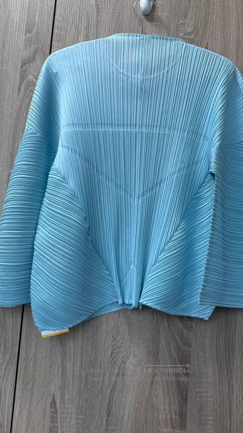 Issey Miyake Issey Miyake Frozen Ice Blue Top Size XXL / US 16-18 / IT 52-54 - 4 Thumbnail