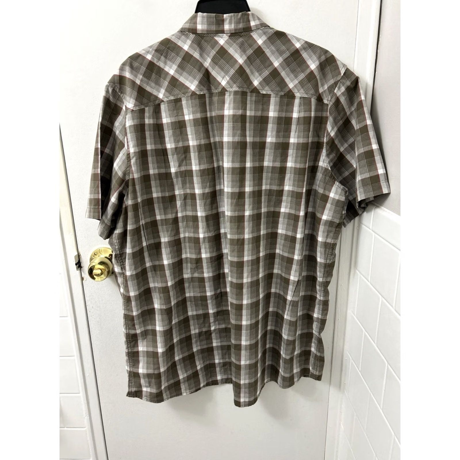 Vintage VINTAGE LL Bean Shirt Mens XL Brown Plaid Pockets Button Down S/S 504174 Size US XL / EU 56 / 4 - 7 Thumbnail