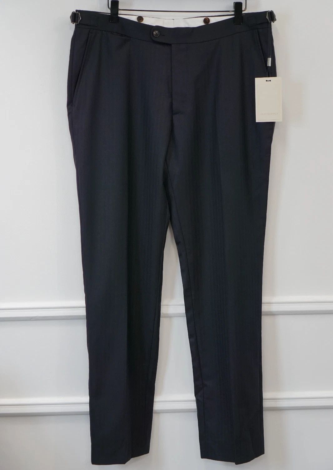 Suitsupply Men Suitsupply Pants Trousers Navy Blue Brescia Wool UK/US38 Size 38R - 1 Thumbnail
