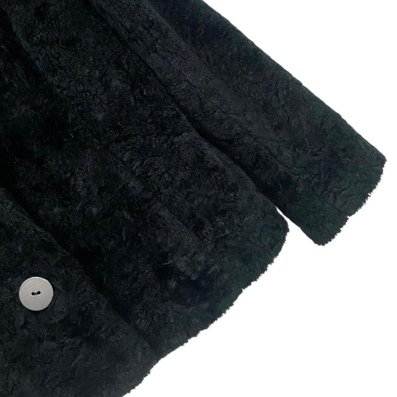 Vintage Braetan Vintage Black Fluffy Faux Fur Button Down Coat Size S / US 4 / IT 40 - 3 Thumbnail