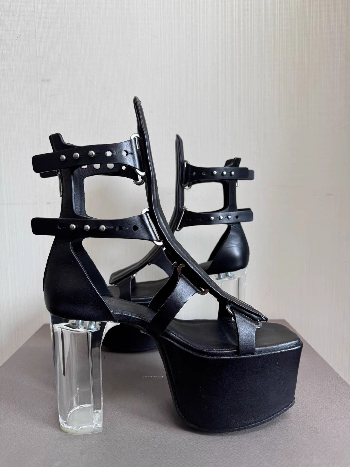 Rick Owens Rick Owens Roman Studded Kiss Boots Sandals Q8 Size US 7 / IT 37 - 1 Thumbnail