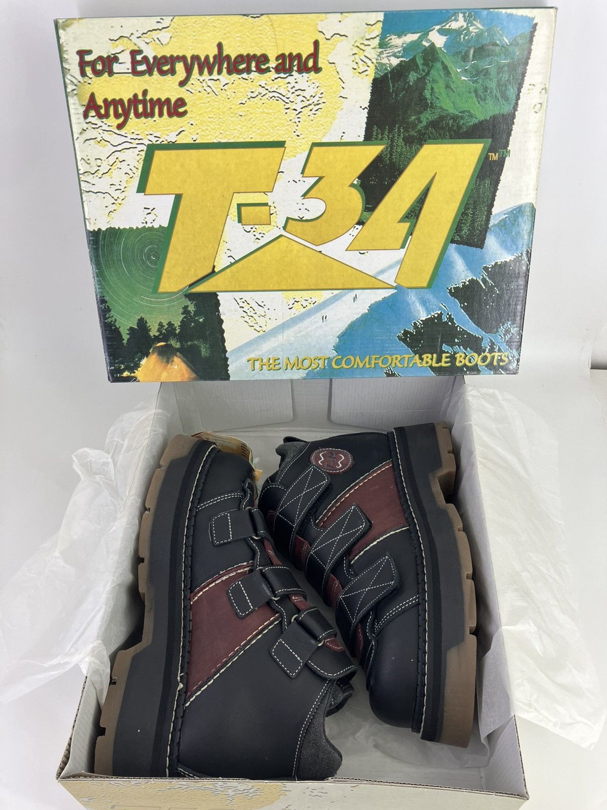 Vintage T34 Nifty genuine leather chunky platform 90s00s man/woman Size US 7 / EU 40 - 6 Thumbnail