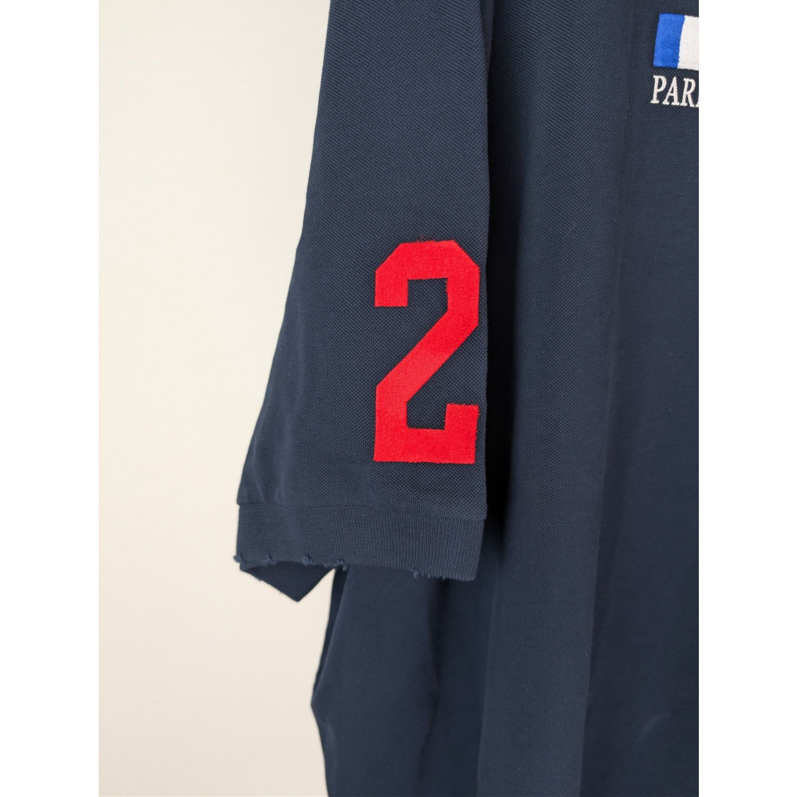 Balenciaga o1rshd1 Q:2 / Oversized Cotton Pique Polo Shirt in Navy Blue Size US XL / EU 56 / 4 - 6 Thumbnail