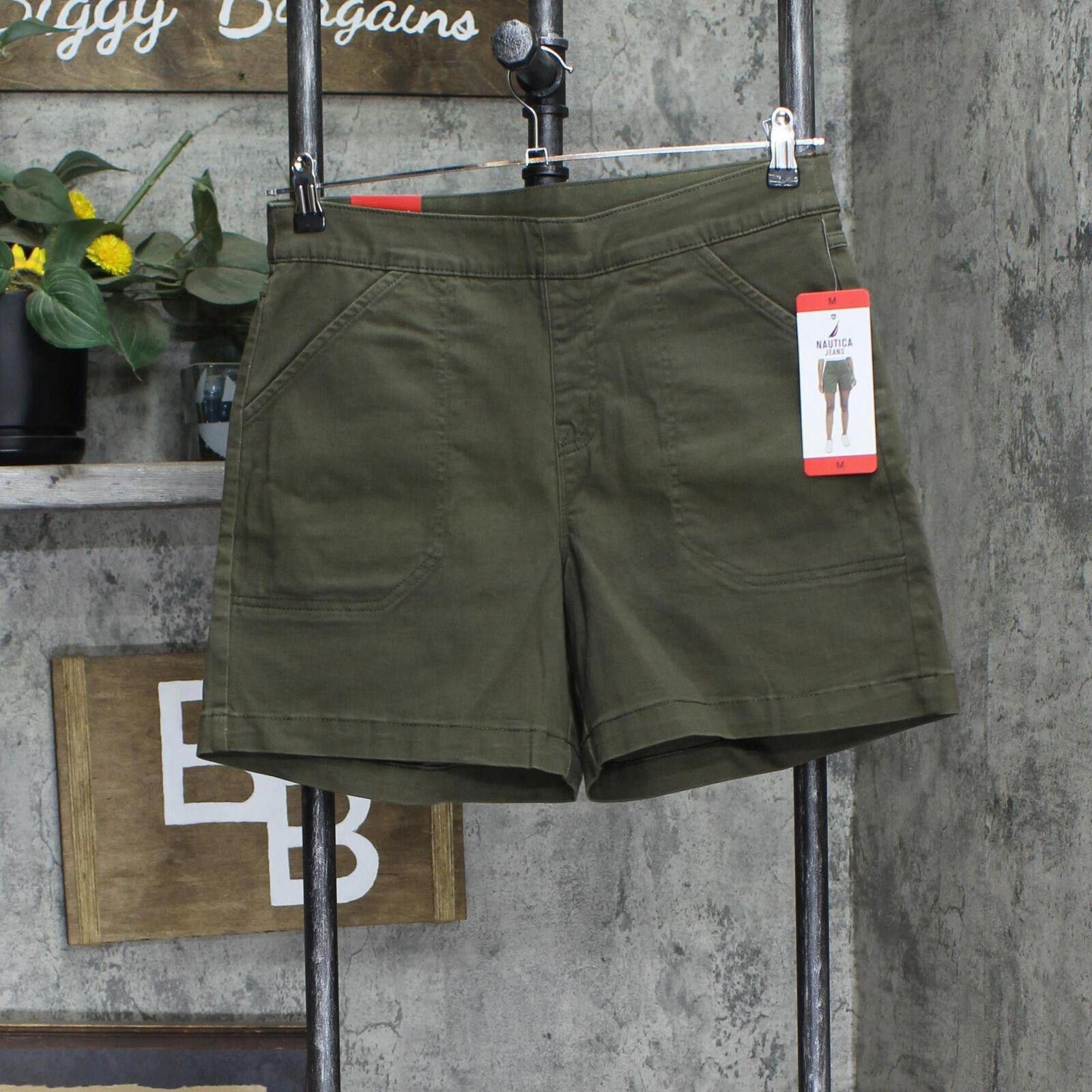 Nautica NWT Nautica Pull On Twill Shorts 1745029 M Olive Green Size 32" / US 10 / IT 46 - 1 Thumbnail