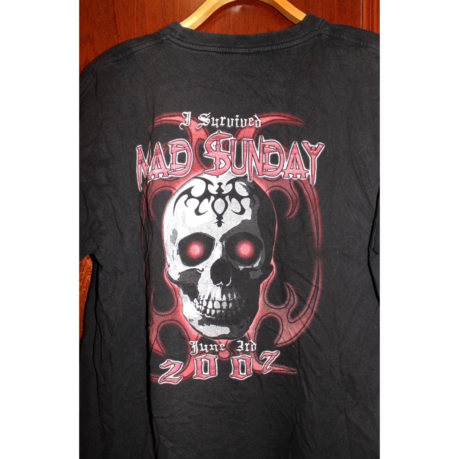 Vintage Vintage June 3rd 2007 I survived Mad Sunday T-Shirt L Black Unbranded Rock Mens Size US L / EU 52-54 / 3 - 6 Thumbnail