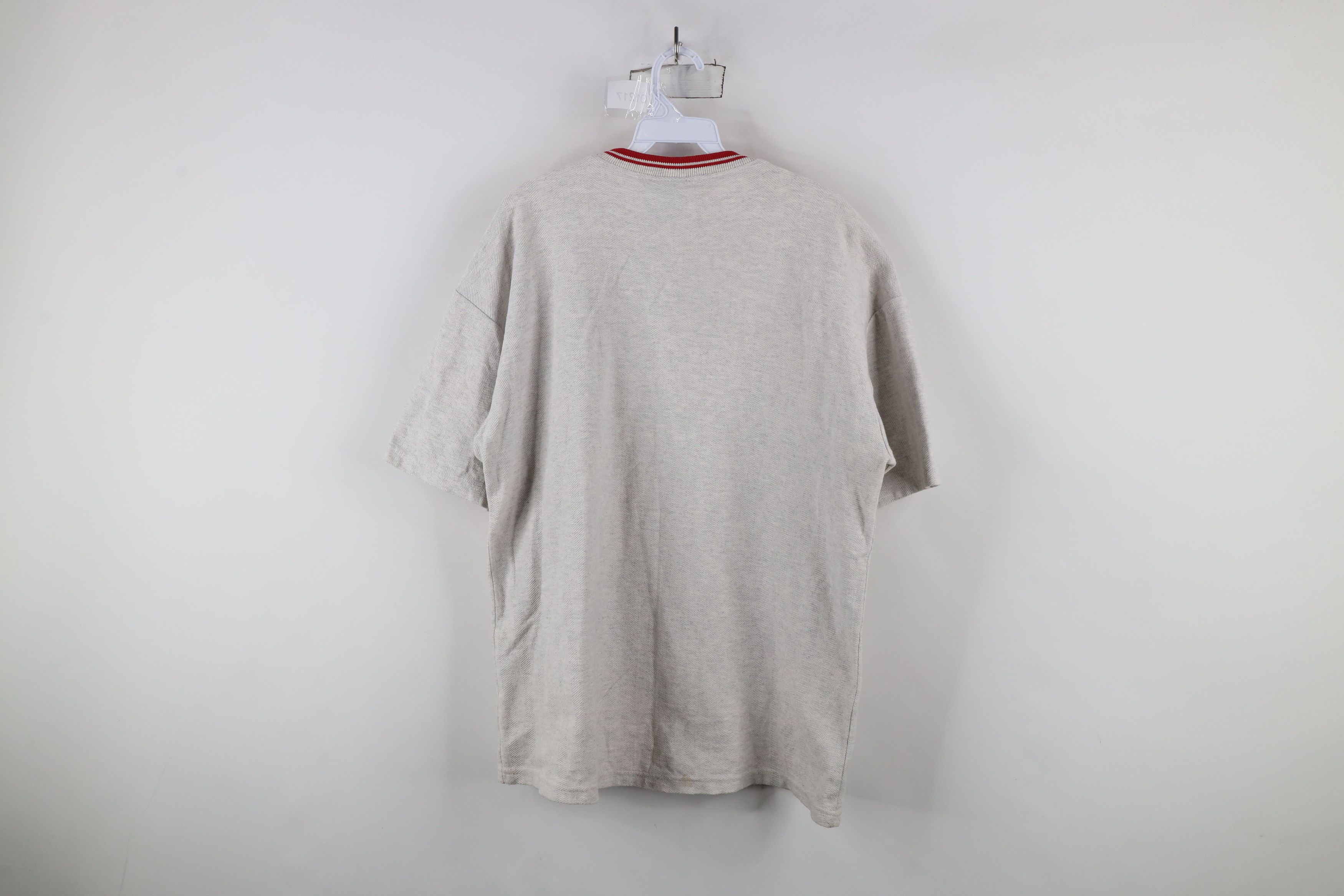Vintage Vintage 90s Streetwear Heavyweight Herringbone T-Shirt USA Size US L / EU 52-54 / 3 - 12 Thumbnail