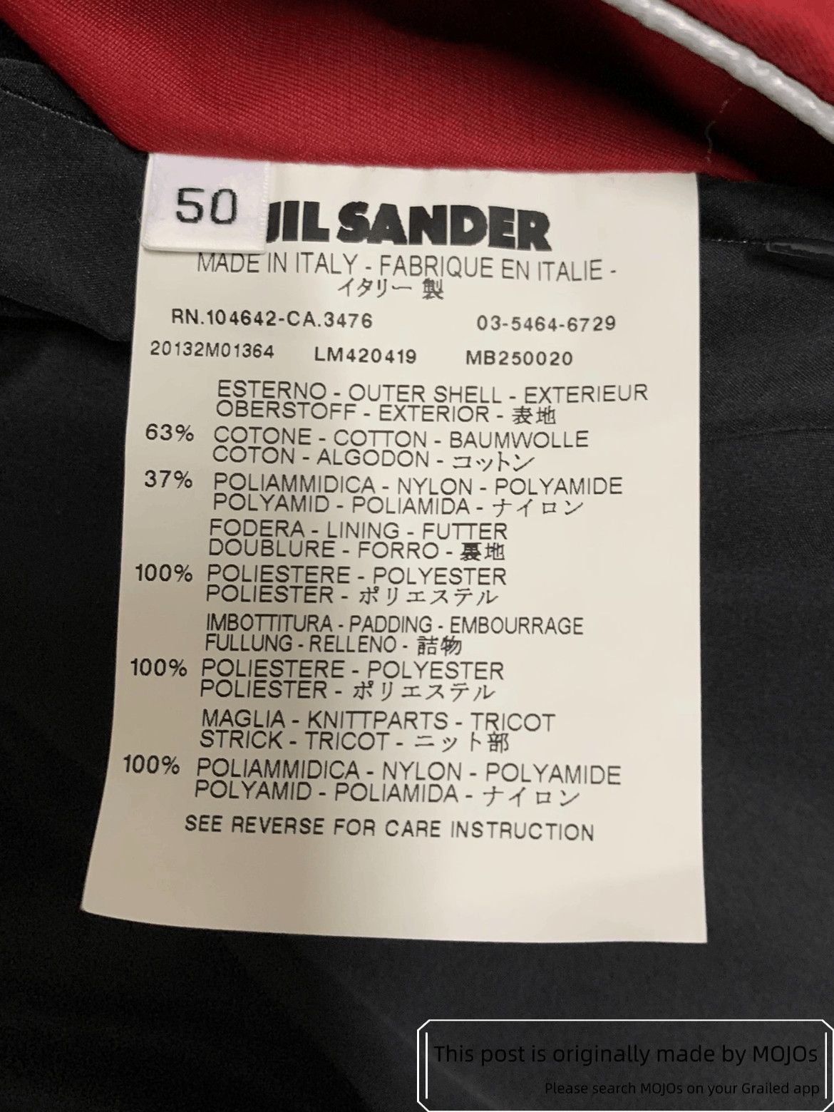 Jil Sander Sz 50 Jil Sander 13AW Cotton Filled Jacket Size US M / EU 48-50 / 2 - 4 Thumbnail