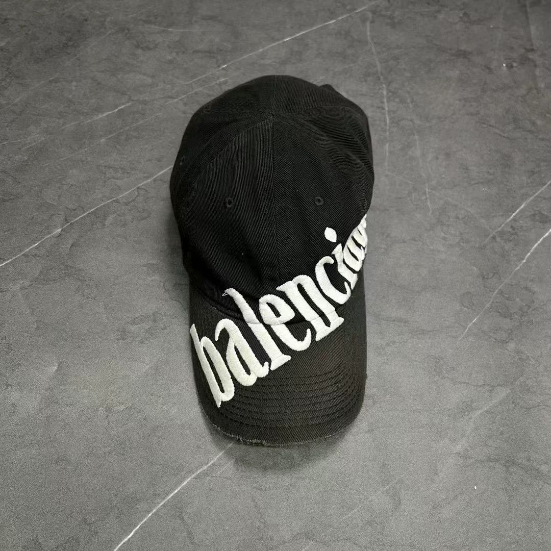 Balenciaga Balenciaga Distressed Logo Baseball Cap - dmc Size ONE SIZE - 1 Thumbnail