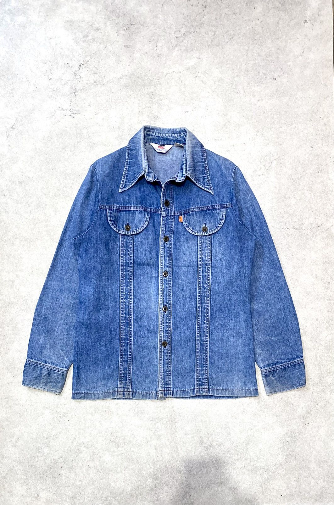 Levi's Vintage 70s Levis Panatela Orange Tab Denim Outershirt Size US M / EU 48-50 / 2 - 1 Thumbnail