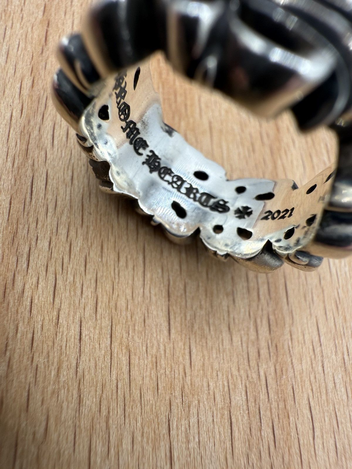 Chrome Hearts Chrome Hearts Double Floral Cross Heart Ring Size ONE SIZE - 6 Thumbnail