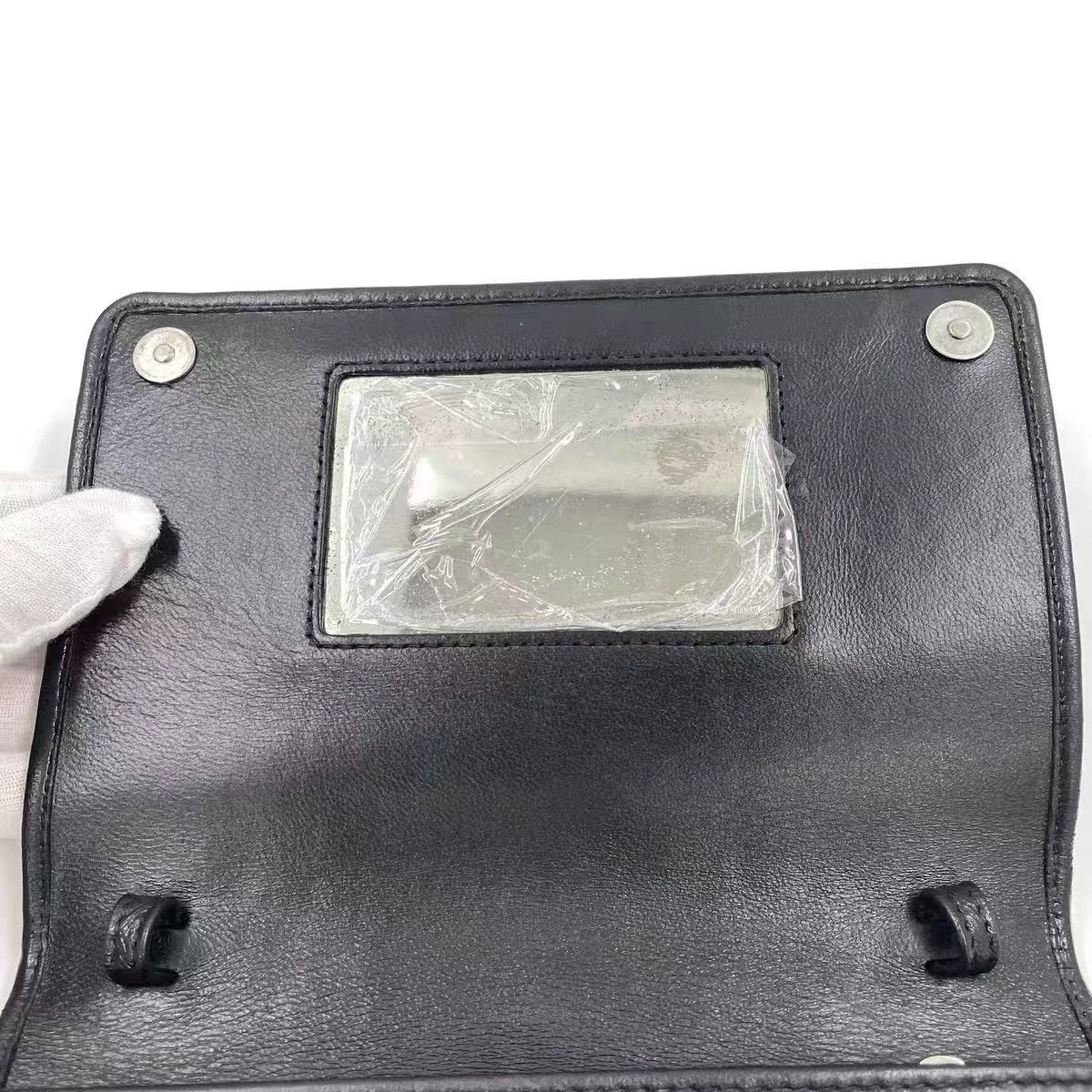 Miu Miu MIU MIU Womens Black Pleated Crystal Chain Bag 18x12x5 Extra Size ONE SIZE - 8 Thumbnail