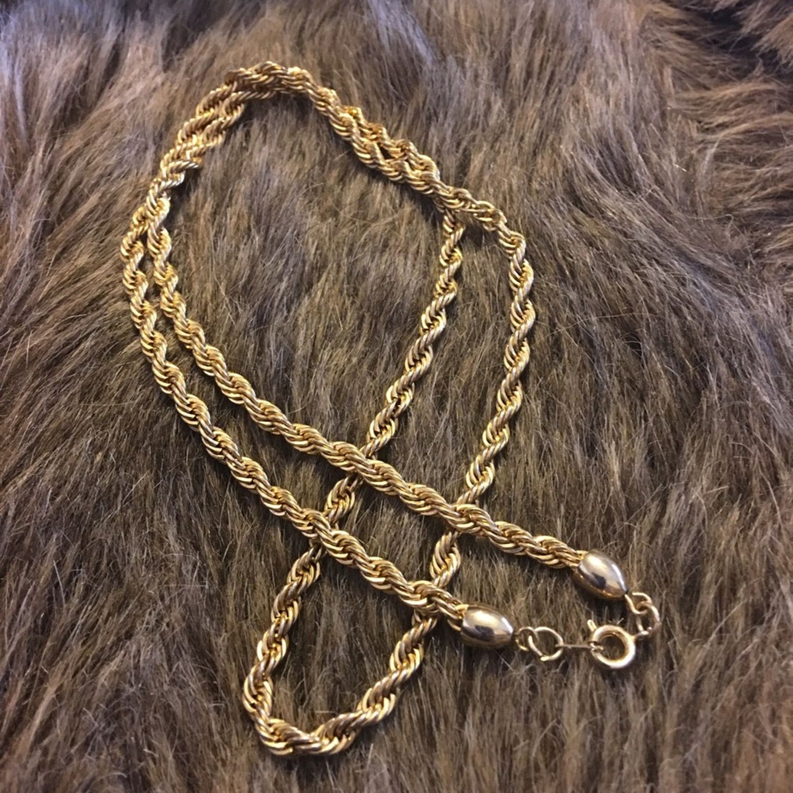 Vintage Vintage gold tone twisted rope chain necklace Size ONE SIZE - 6 Thumbnail