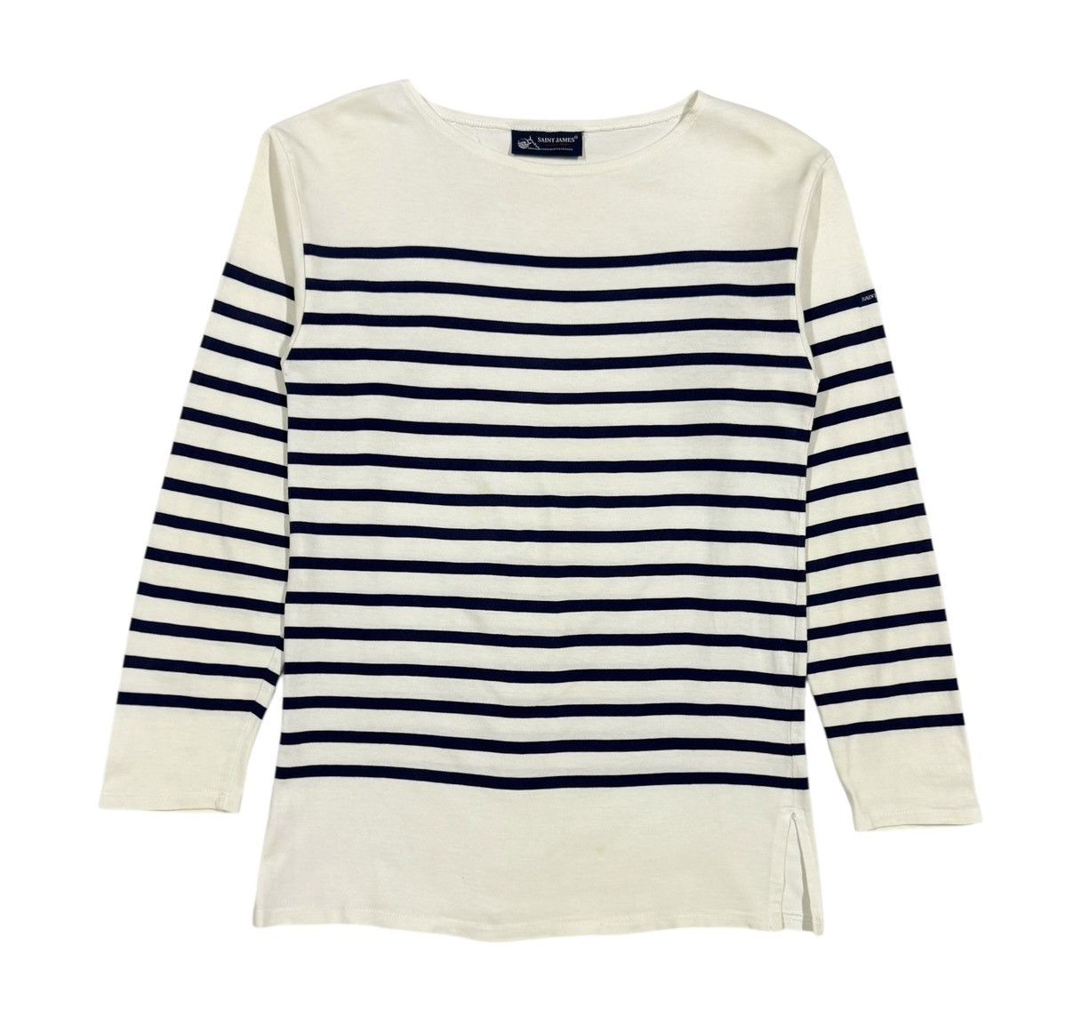 Saint James Vtg Saint James Heavt Cotton Naval Sailor Boatneck Shirt Size US M / EU 48-50 / 2 - 1 Thumbnail