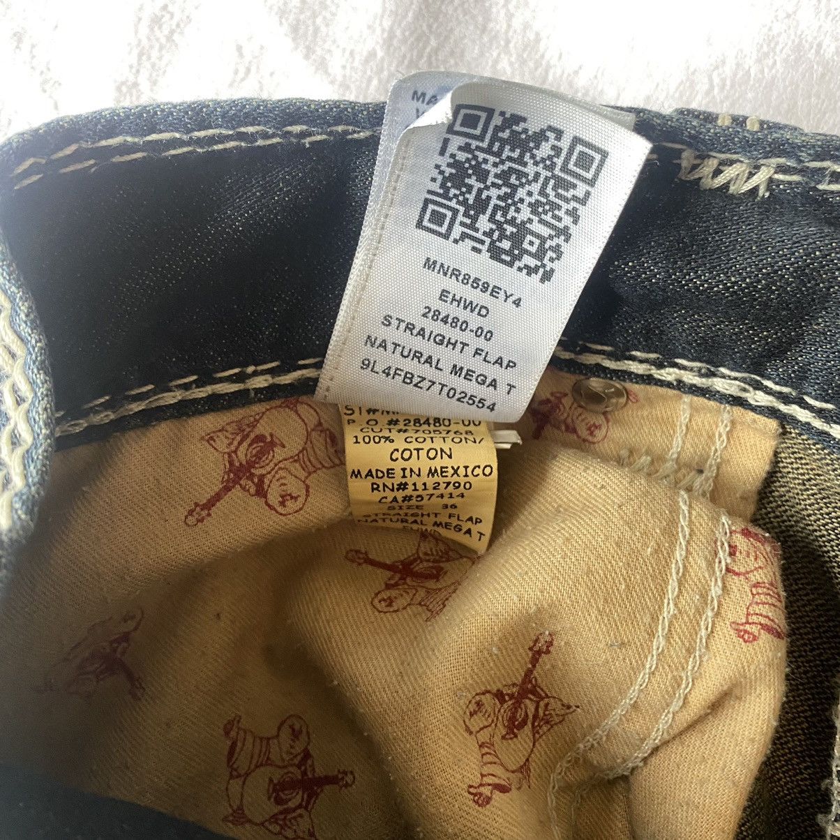 True Religion Straight Mega-T stitch revolver draw jeans Size US 36 / EU 52 - 6 Thumbnail