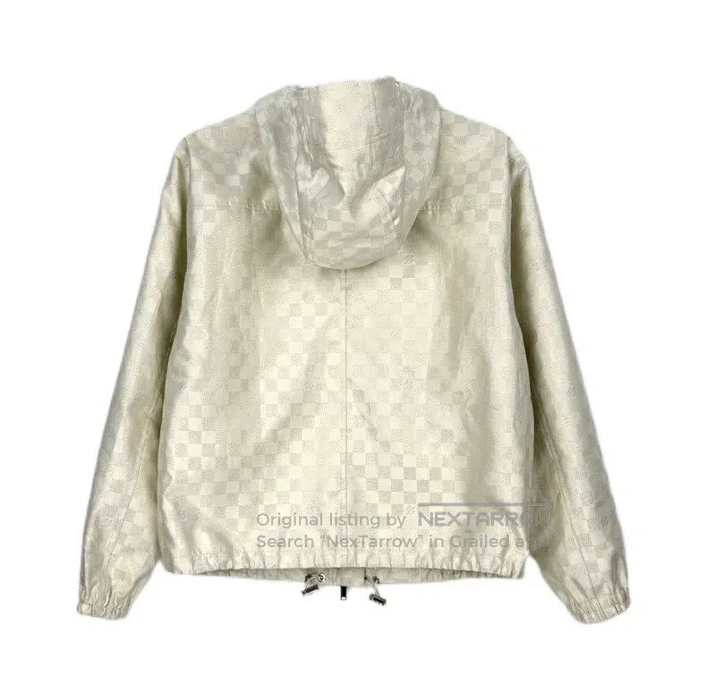 Louis Vuitton Louis Vuitton Beige silver checkerboard hooded jacket Size XS / US 0-2 / IT 36-38 - 2 Thumbnail